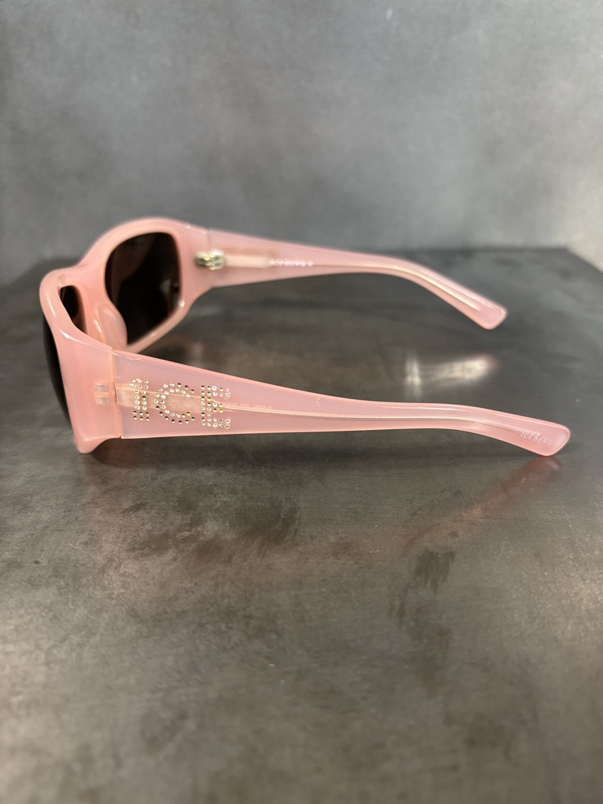 Iceberg 2000s ICEBERG Sunglasses Y2K Vintage Rhinestone Pink Jewel Size ONE SIZE - 10 Thumbnail