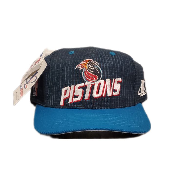 Vintage 90s Detroit Pistons Logo Athletic Grid Snapback | Grailed