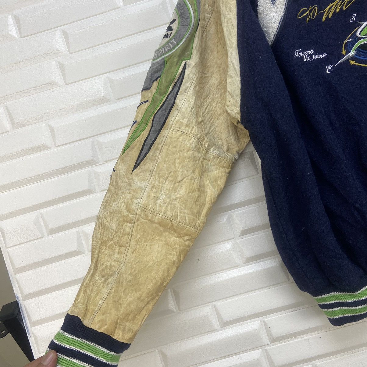 Japanese Brand Team Kawasaki Racing Spirit Challenge Dream Varsity Jacket Size US M / EU 48-50 / 2 - 16 Thumbnail