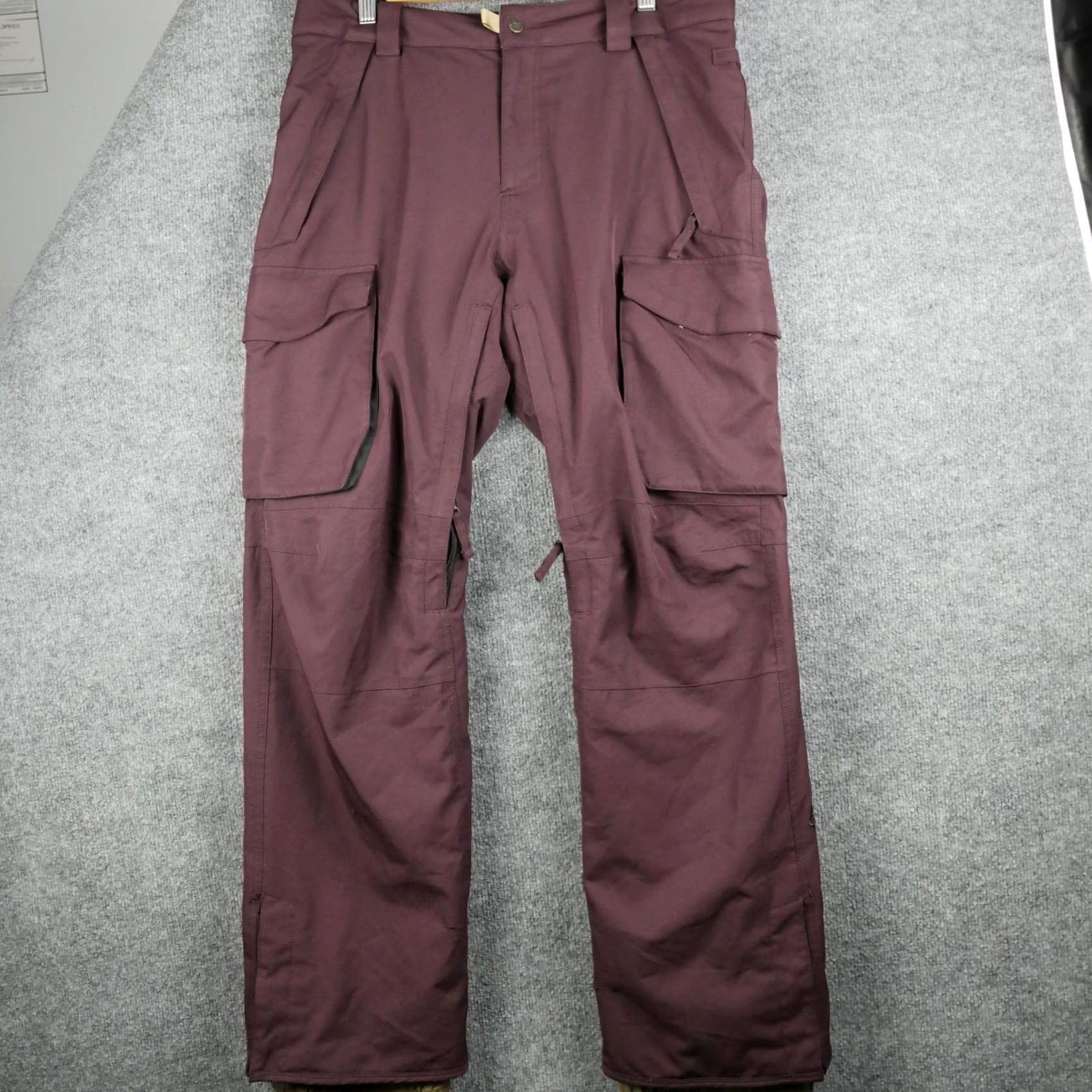 686 686 Snow Pants Mens Medium Burgundy InfiDRY Insulated Cargo Waterproof L6W210 Size US 31 - 2 Thumbnail
