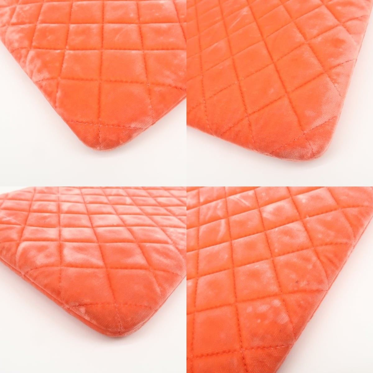 Chanel Chanel Matelasse Velour Clutch Orange Size ONE SIZE - 4 Thumbnail