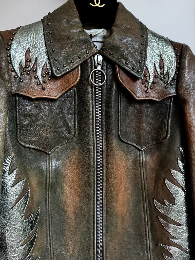 Gucci Gucci Stitched to make old leather jackets 2504-Nextarrow Size US XXS / EU 40 - 3 Thumbnail