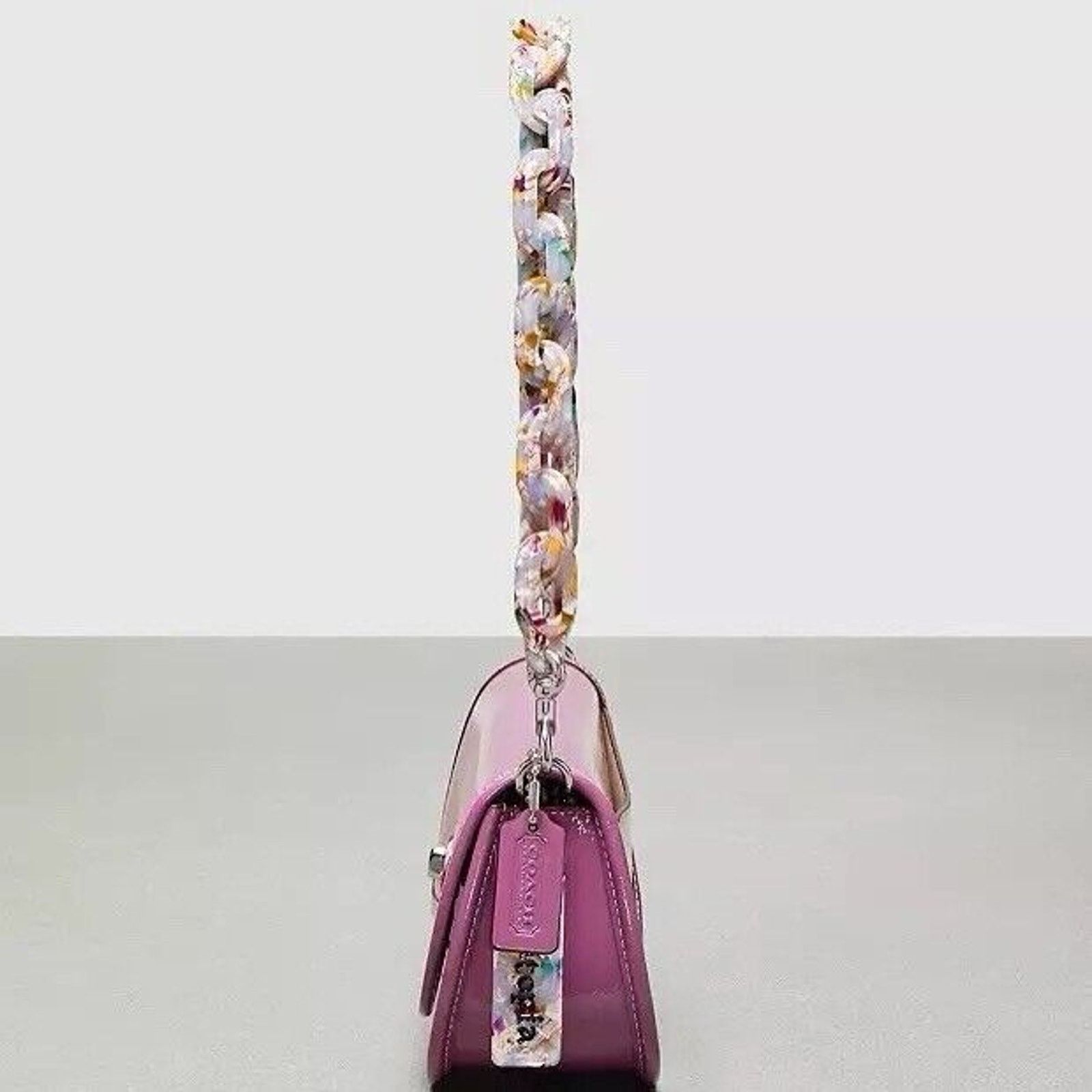 Coach NWT Coach Wavy Dinky Bag In Crinkle CQ056 Berry Size ONE SIZE - 12 Thumbnail