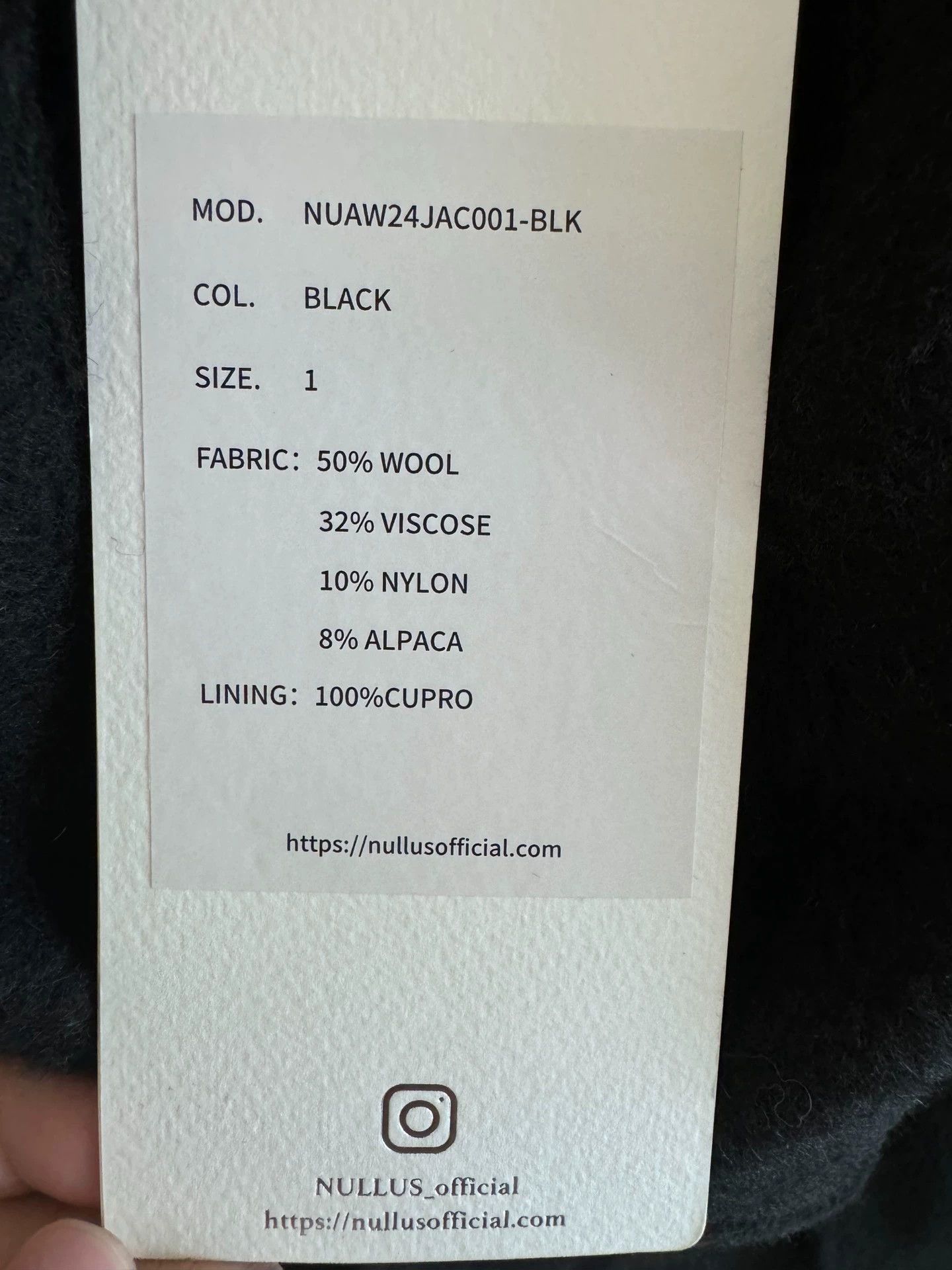 Other NULLUS 24FW Black Convertible Collar Wool Men's Top Jkt Size US S / EU 44-46 / 1 - 4 Thumbnail