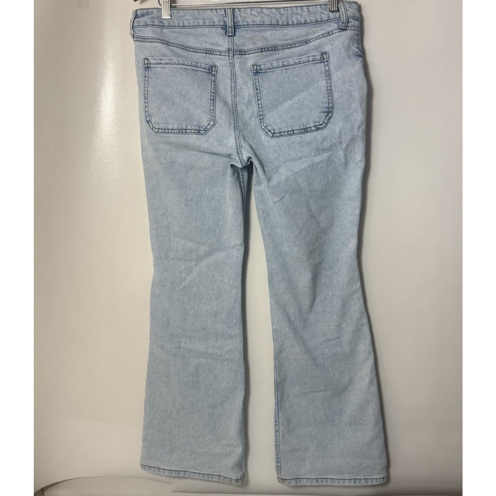 Other No Boundaries Jeans Porkchop Flare Light Wash Y2K Western Size 36" / US 14 / IT 50 - 2 Thumbnail