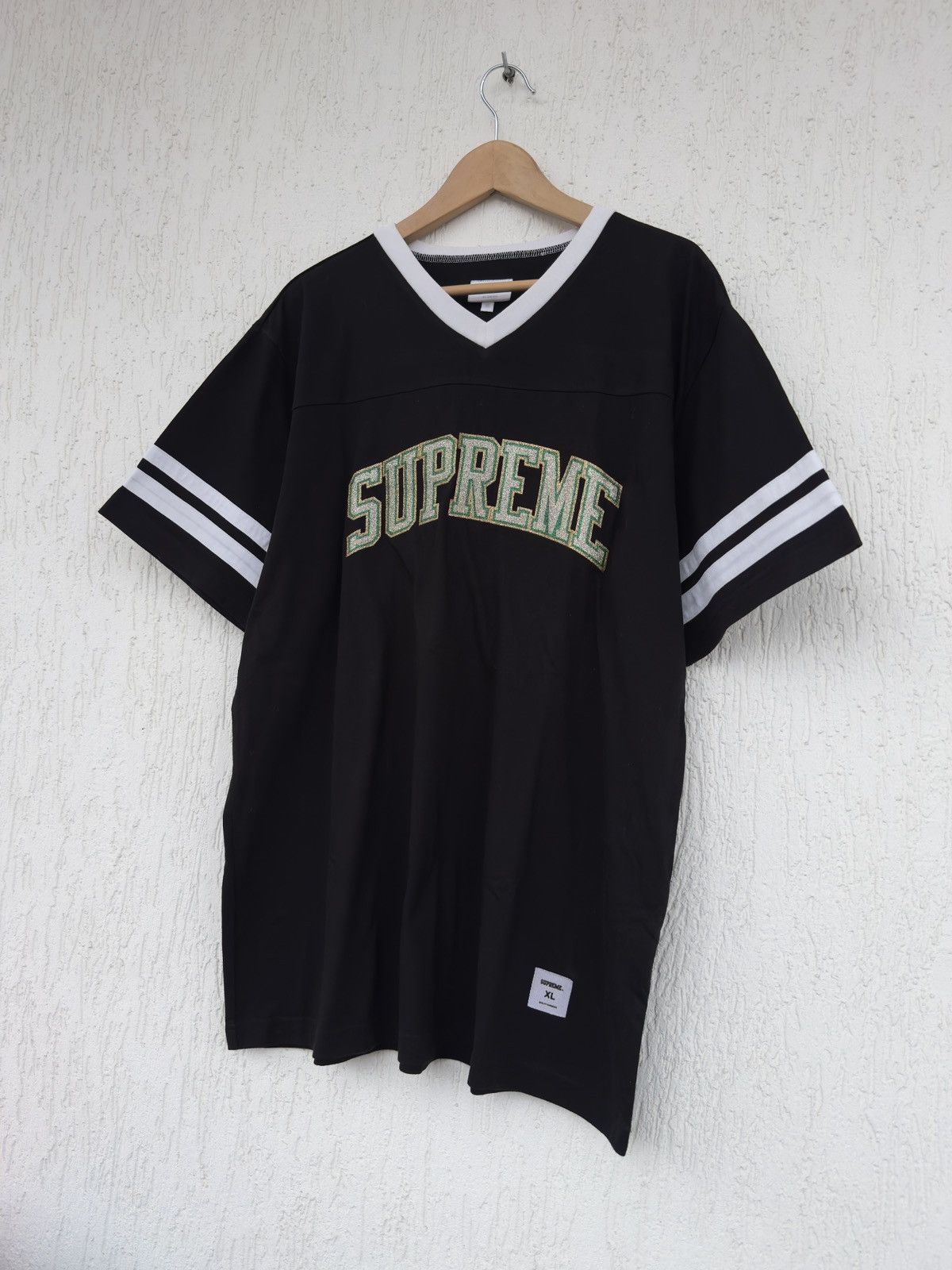 Supreme Glitter Arc Football Top Tee 2017 ファッション Supreme