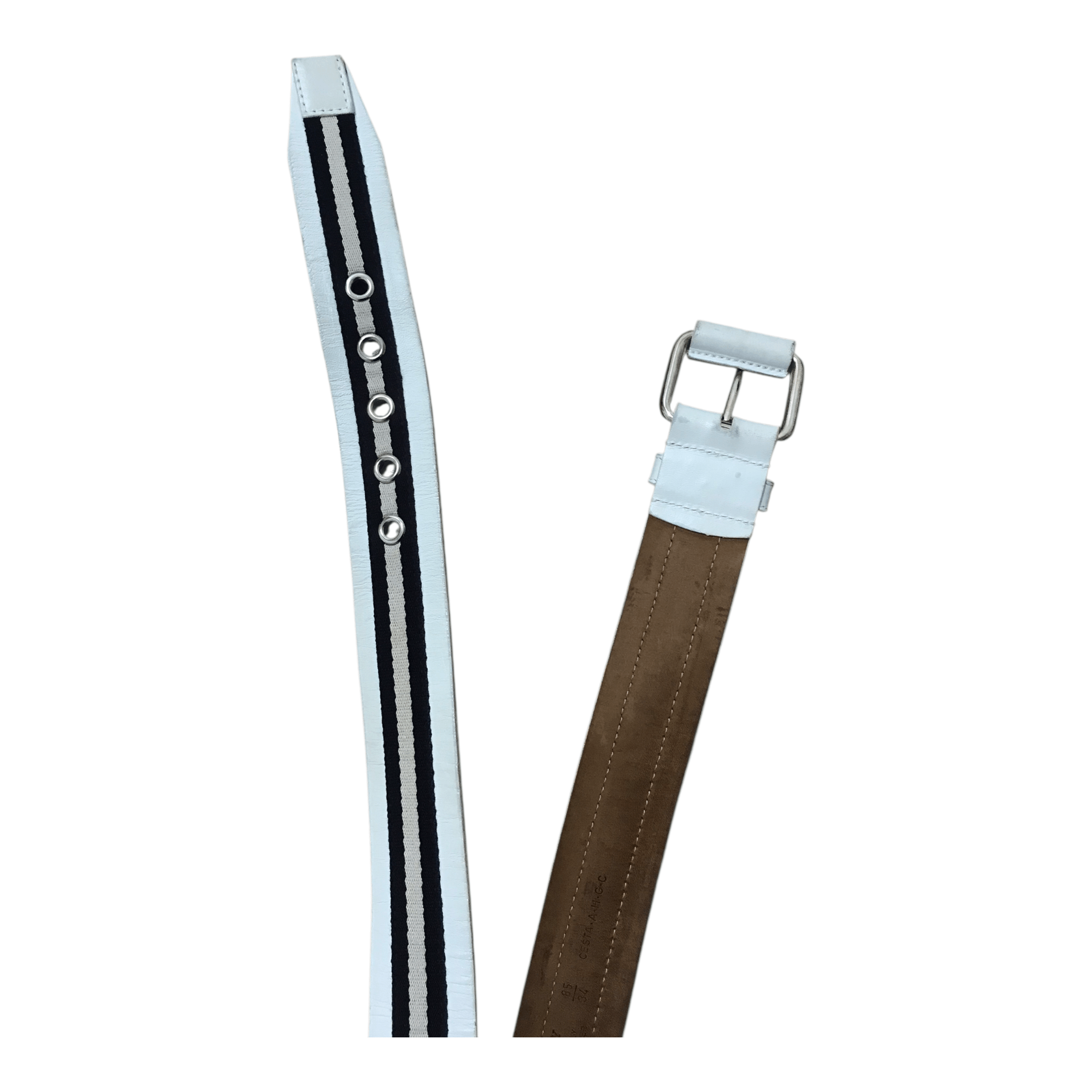 Bally Bally Leather White Belt Size ONE SIZE - 4 Thumbnail