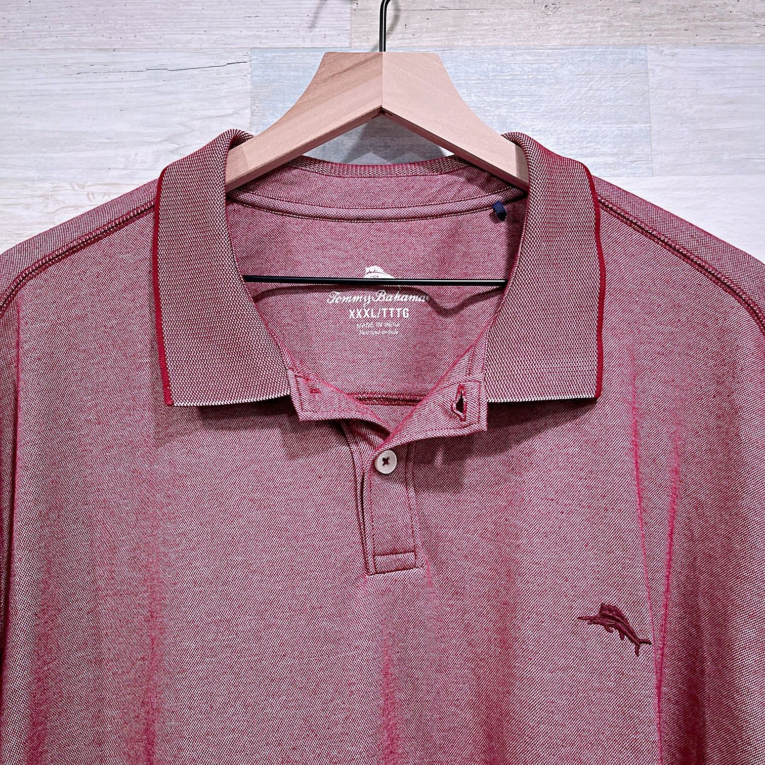 Tommy Bahama Tommy Bahama Supima Cotton Pique Polo Shirt Red Mens 3XL Size US XXL / EU 58 / 5 - 2 Thumbnail