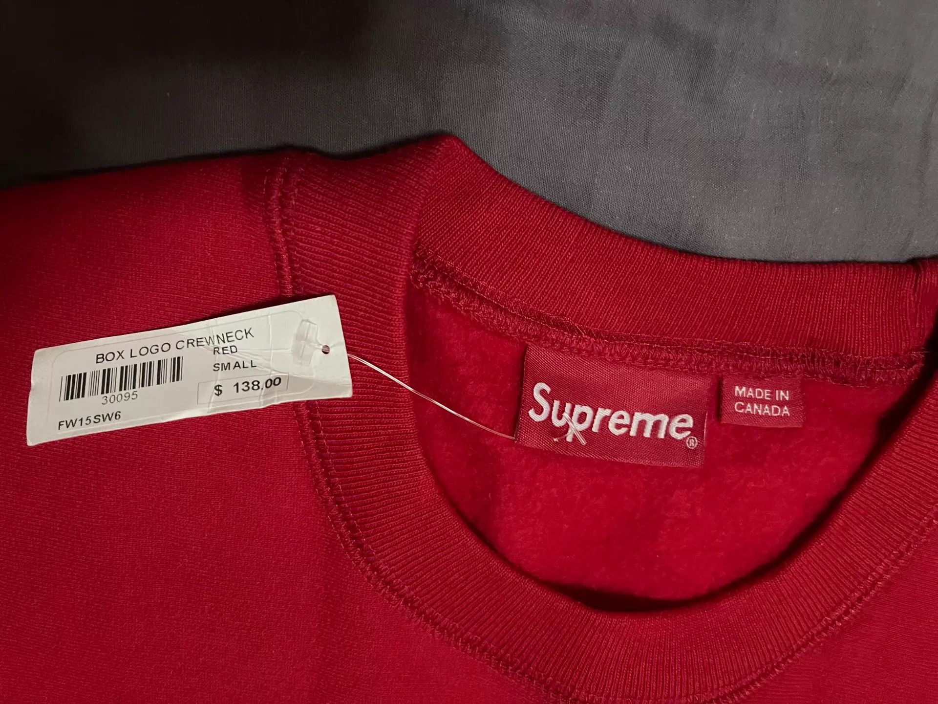 Supreme Supreme FW15 Red/Red Box Logo Crewneck S New w/ Tags Size US S / EU 44-46 / 1 - 3 Thumbnail