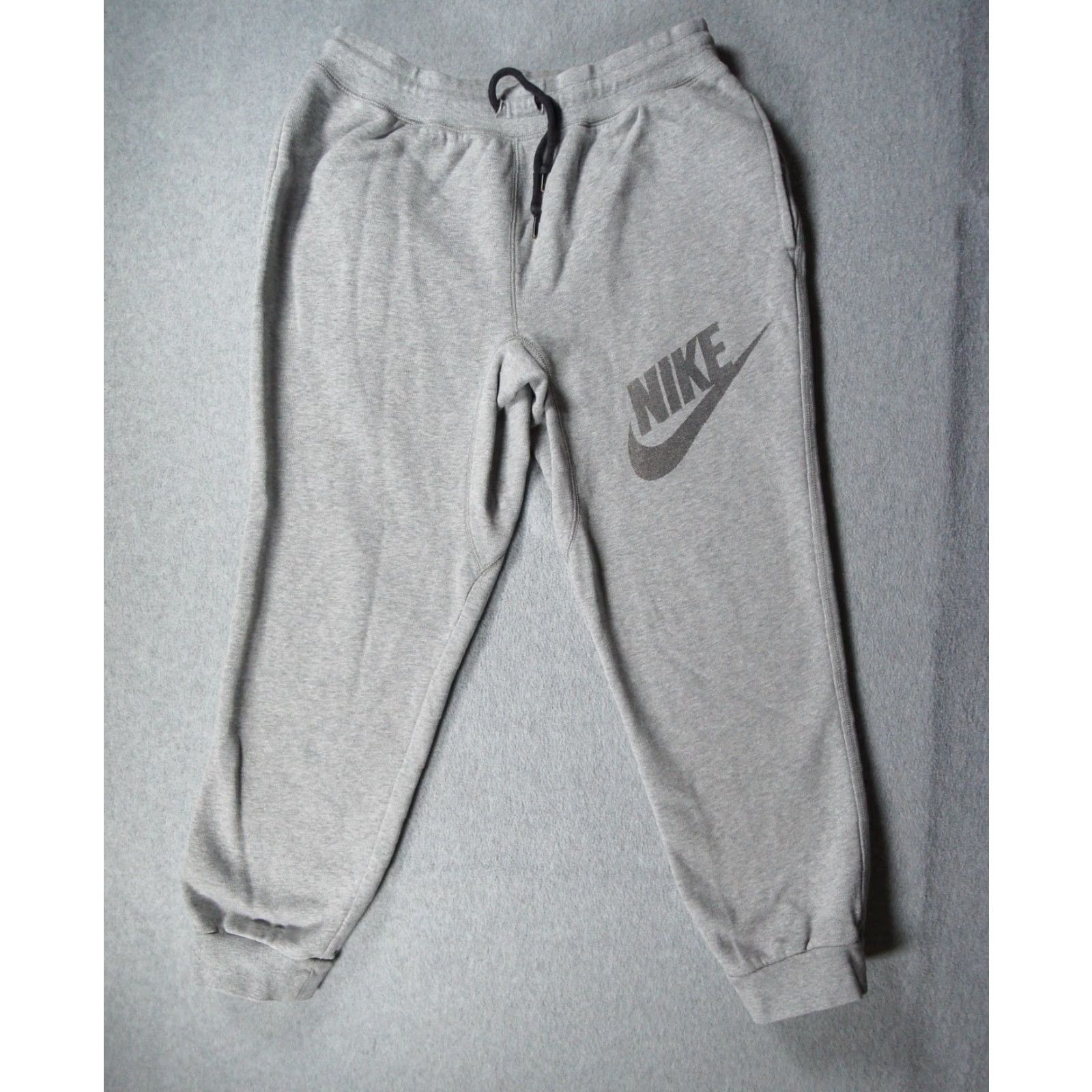 Nike Nike Sweatpants Mens M Gray Joggers Fleece Tapered Swoosh Casual Size US 31 - 2 Thumbnail