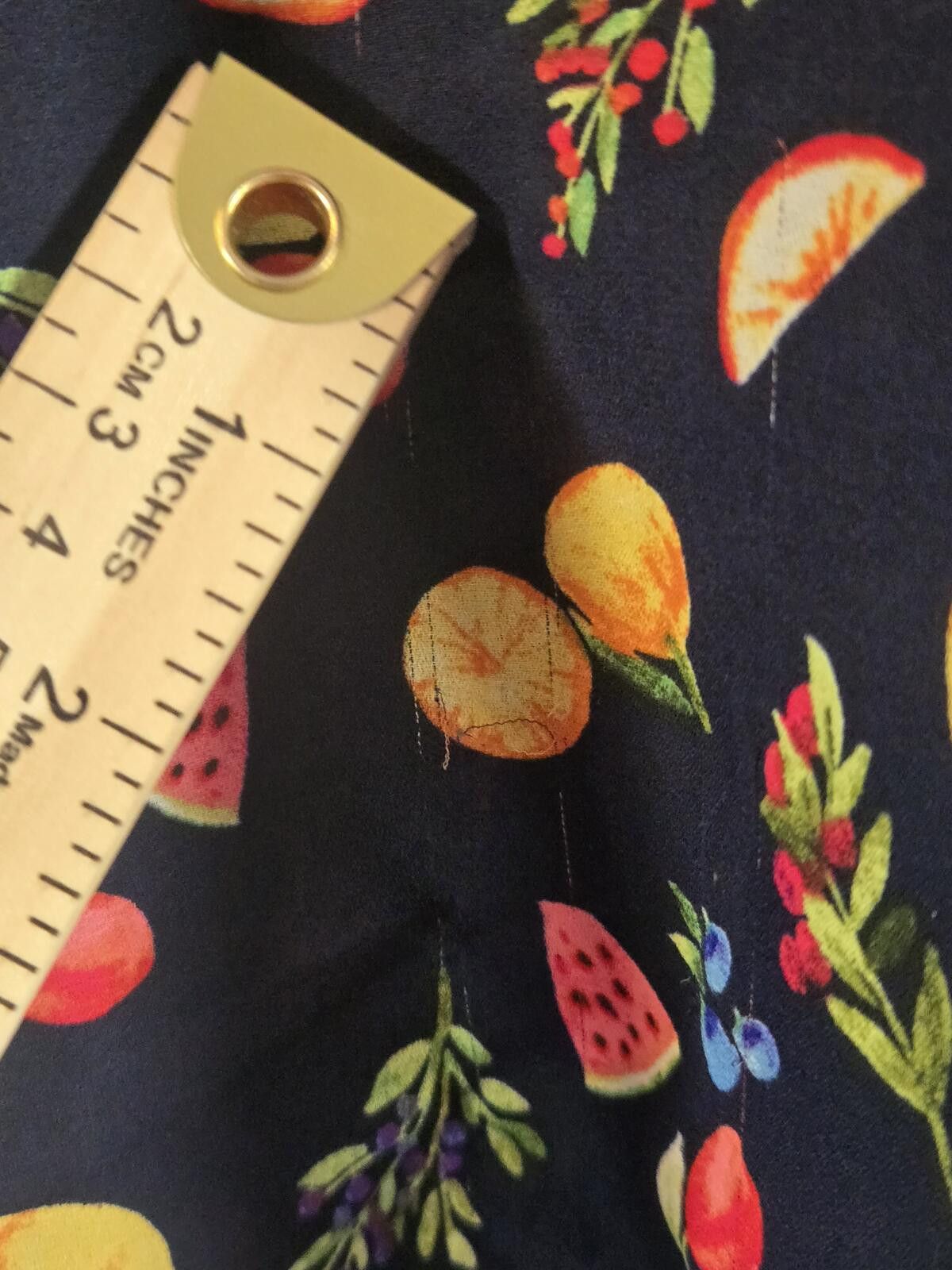 Other Philosophy Fruit V-Neck Flowy Blouse Chiffon Semi-sheer Size XXL / US 16-18 / IT 52-54 - 9 Thumbnail