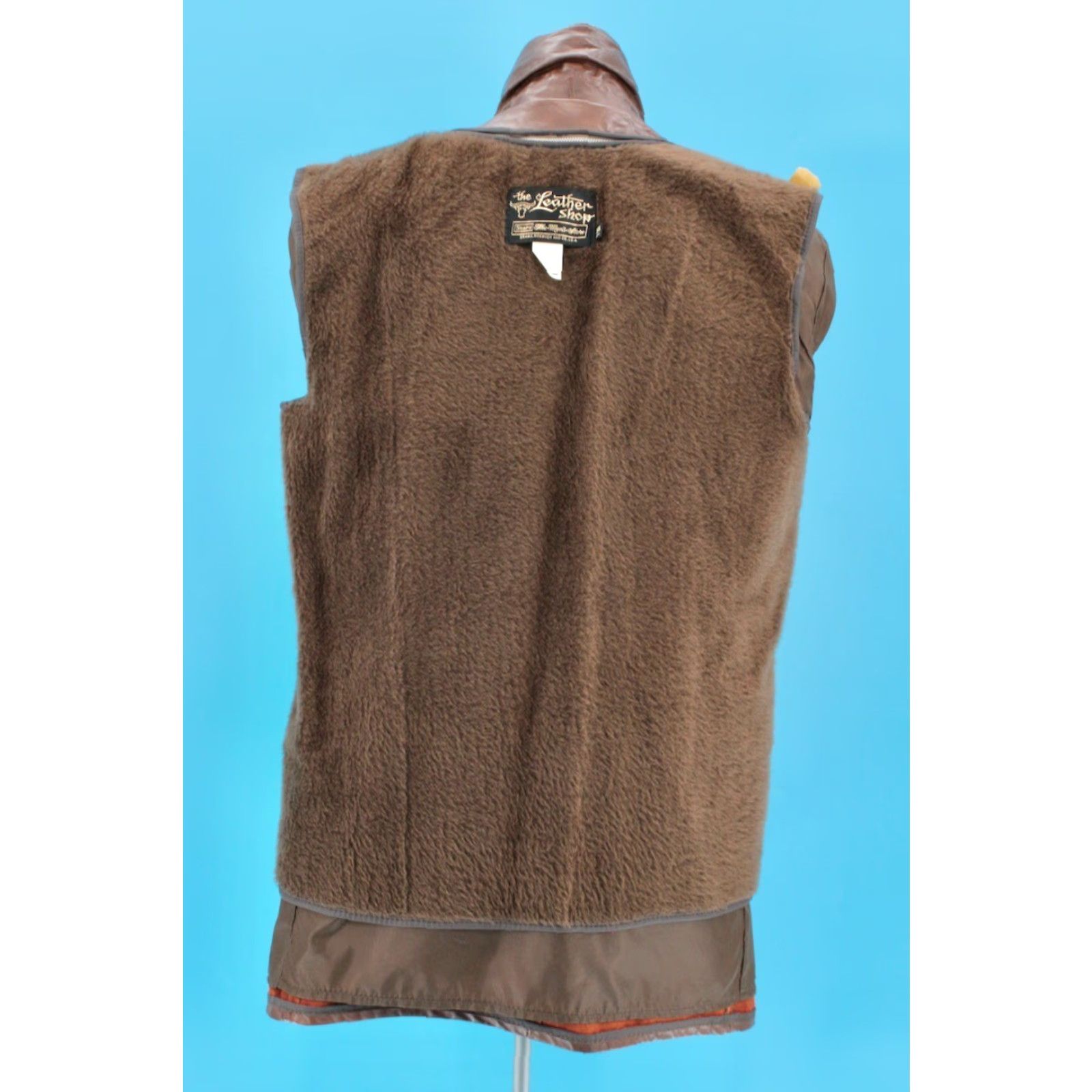 Vintage VINTAGE Mens 70s Leather Jacket Brown Sz 38 R 1970s The Leather Shop Disco Good condition Leather Shirt/Coat Mens Size US XXS / EU 40 - 6 Thumbnail