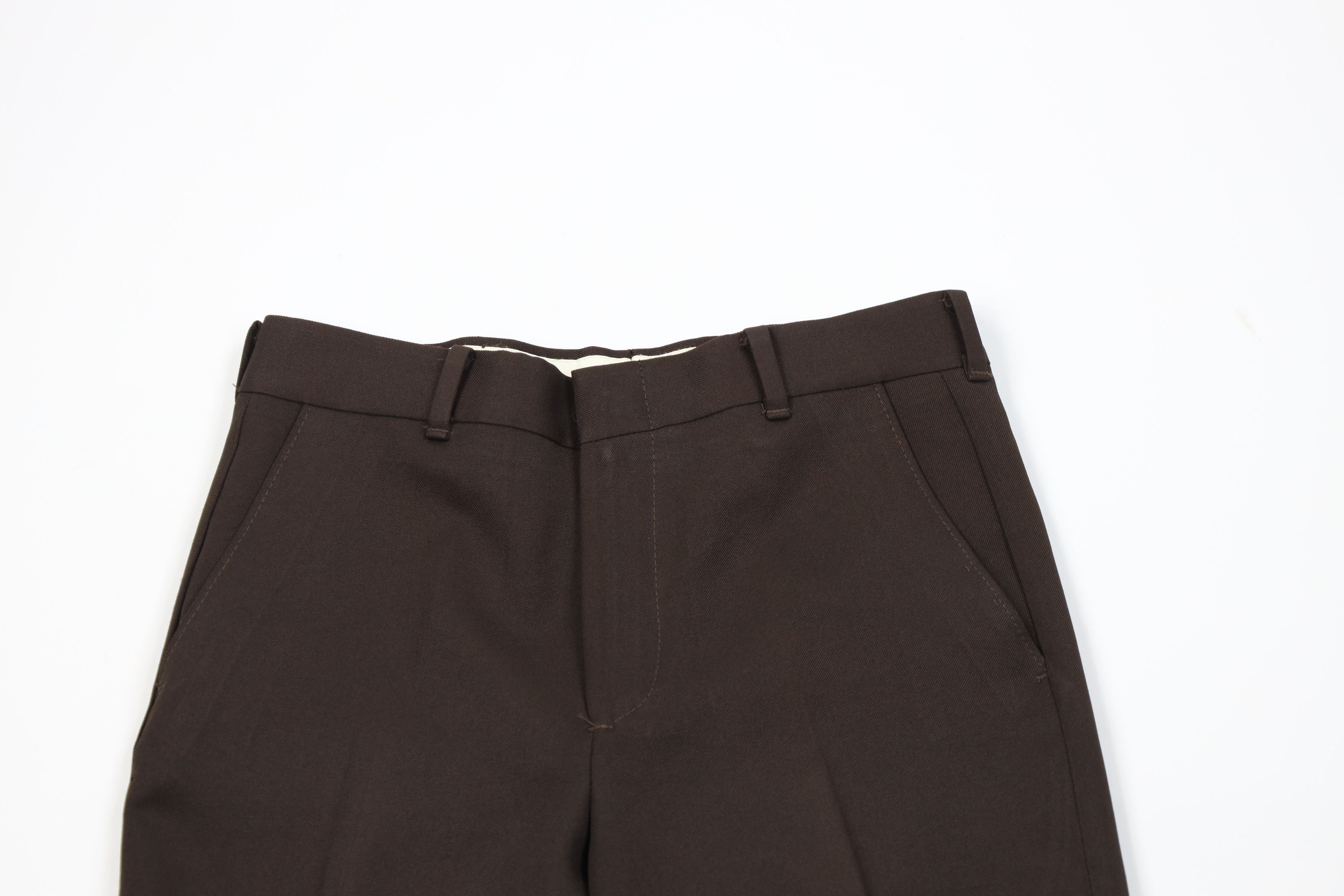 Vintage Vintage 70s Streetwear Knit Flared Chino Pants Brown USA Size US 28 / EU 44 - 2 Thumbnail