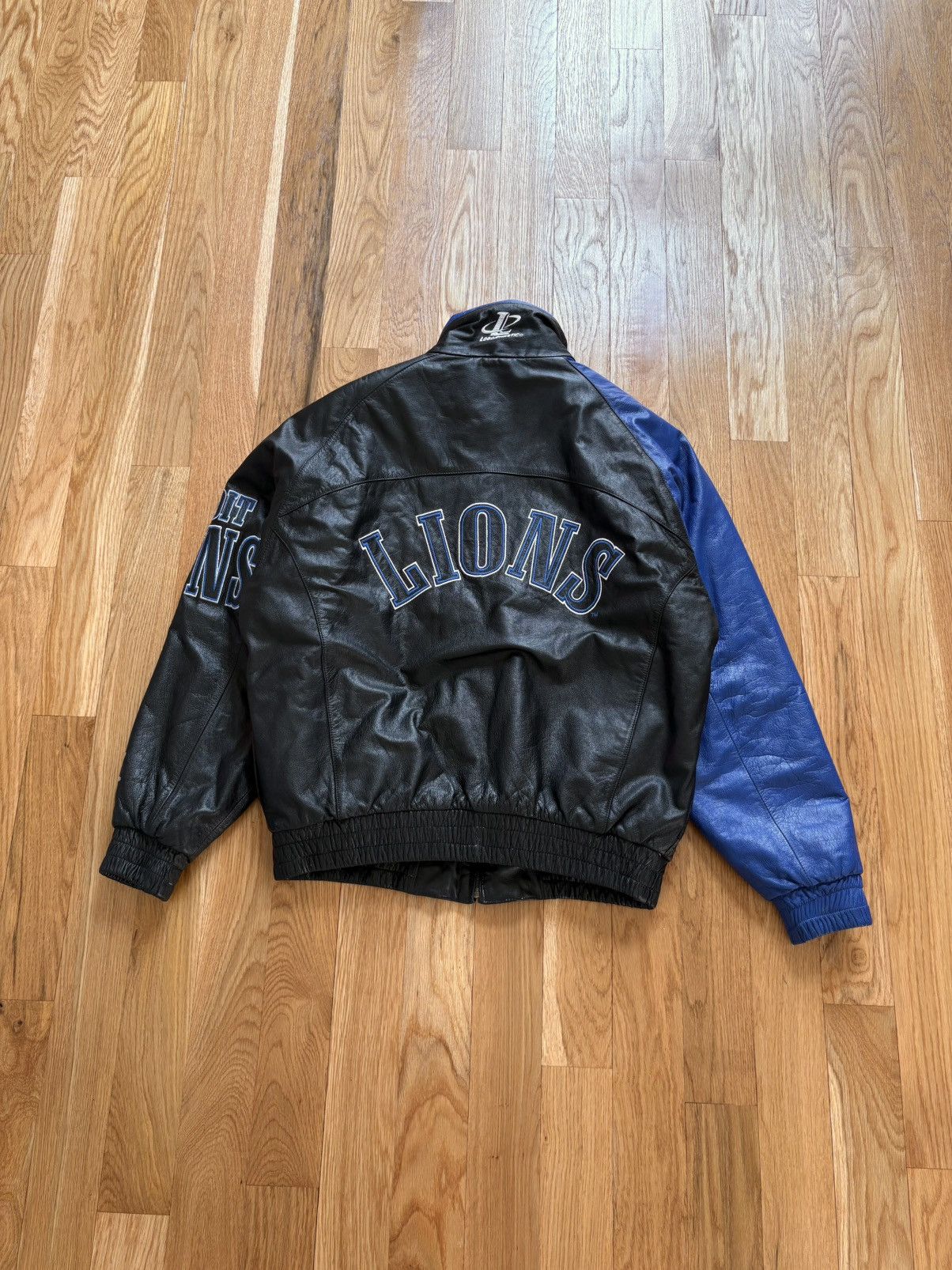 Logo Athletic Detroit Lions Logo 7 Sharktooth VTG 90s Leather Jacket L Size US L / EU 52-54 / 3 - 2 Thumbnail