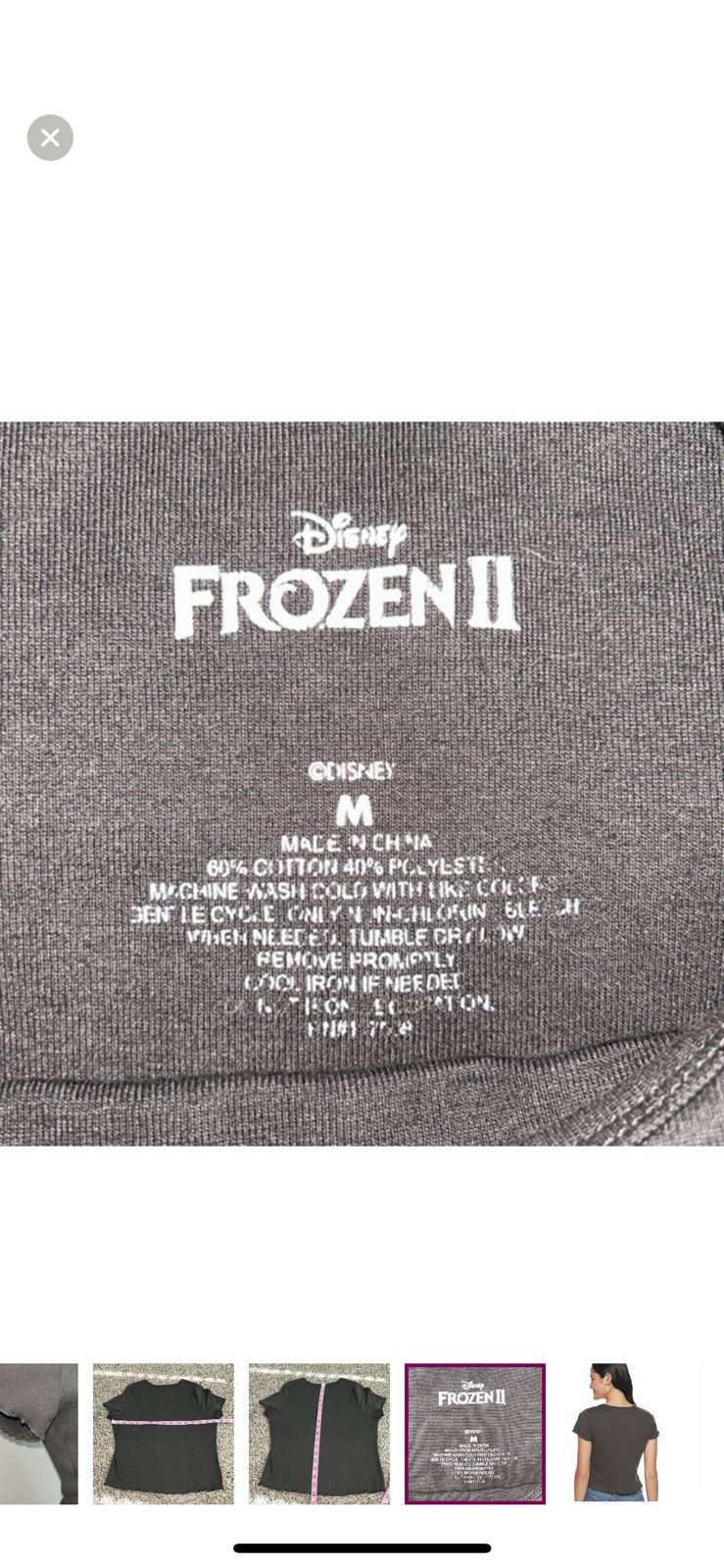 Disney Disney‎ frozen 2 medium cropped baby top Size M / US 6-8 / IT 42-44 - 6 Thumbnail