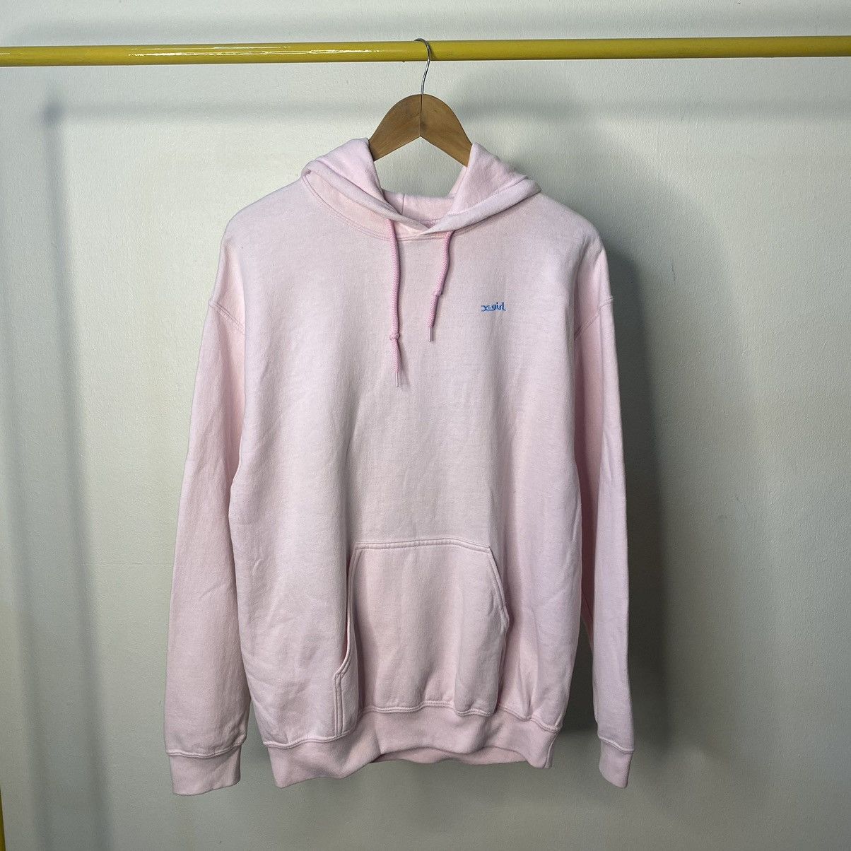 Japanese Brand × X-Girl X-Girl Mini Embroidery Logo Hoodie Soft Pink Size M / US 6-8 / IT 42-44 - 1 Thumbnail