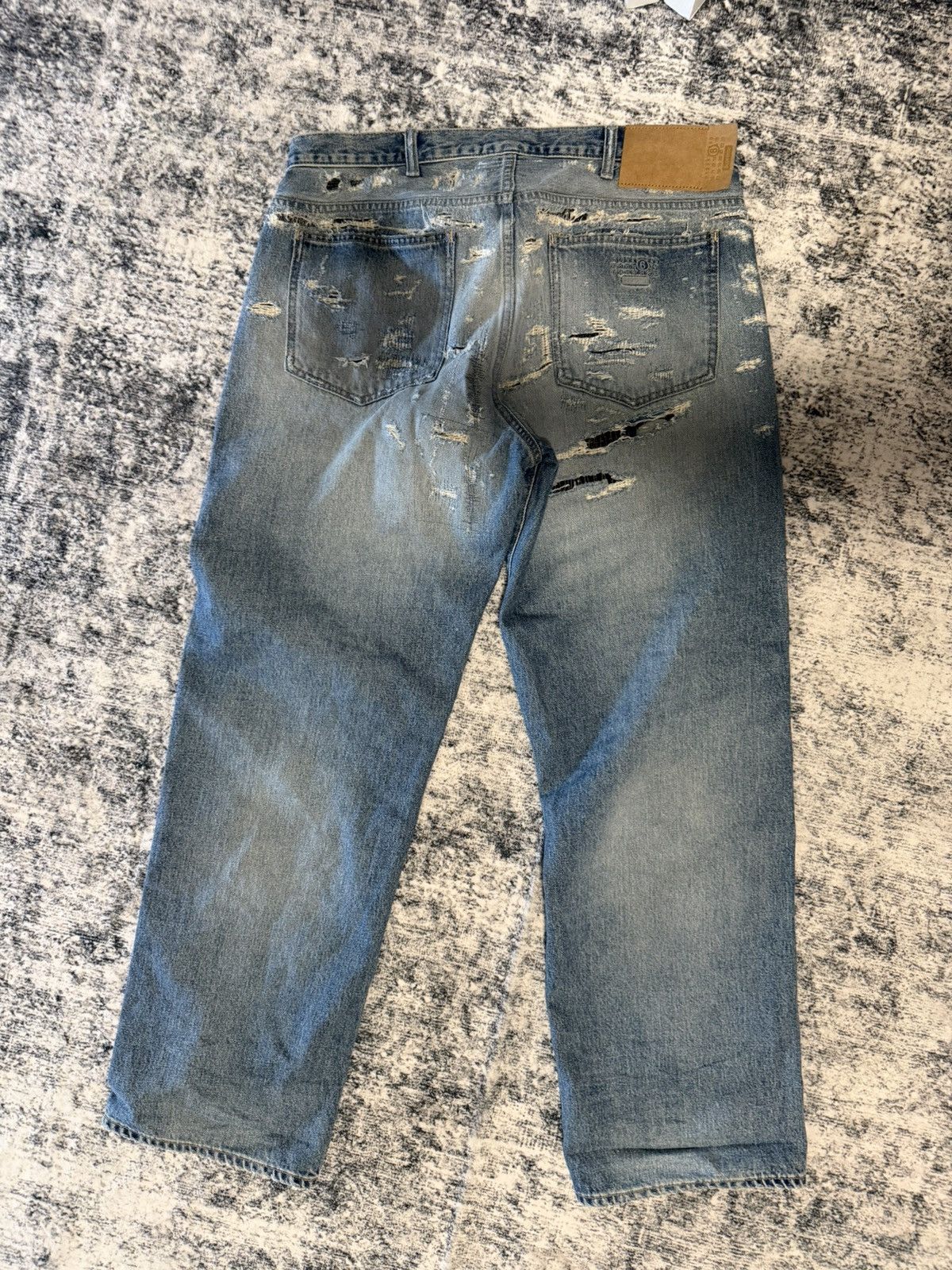 Maison Margiela × Supreme Supreme x MM6 Maison Margiela Distressed Loose Fit Jeans Size US 34 / EU 50 - 9 Thumbnail
