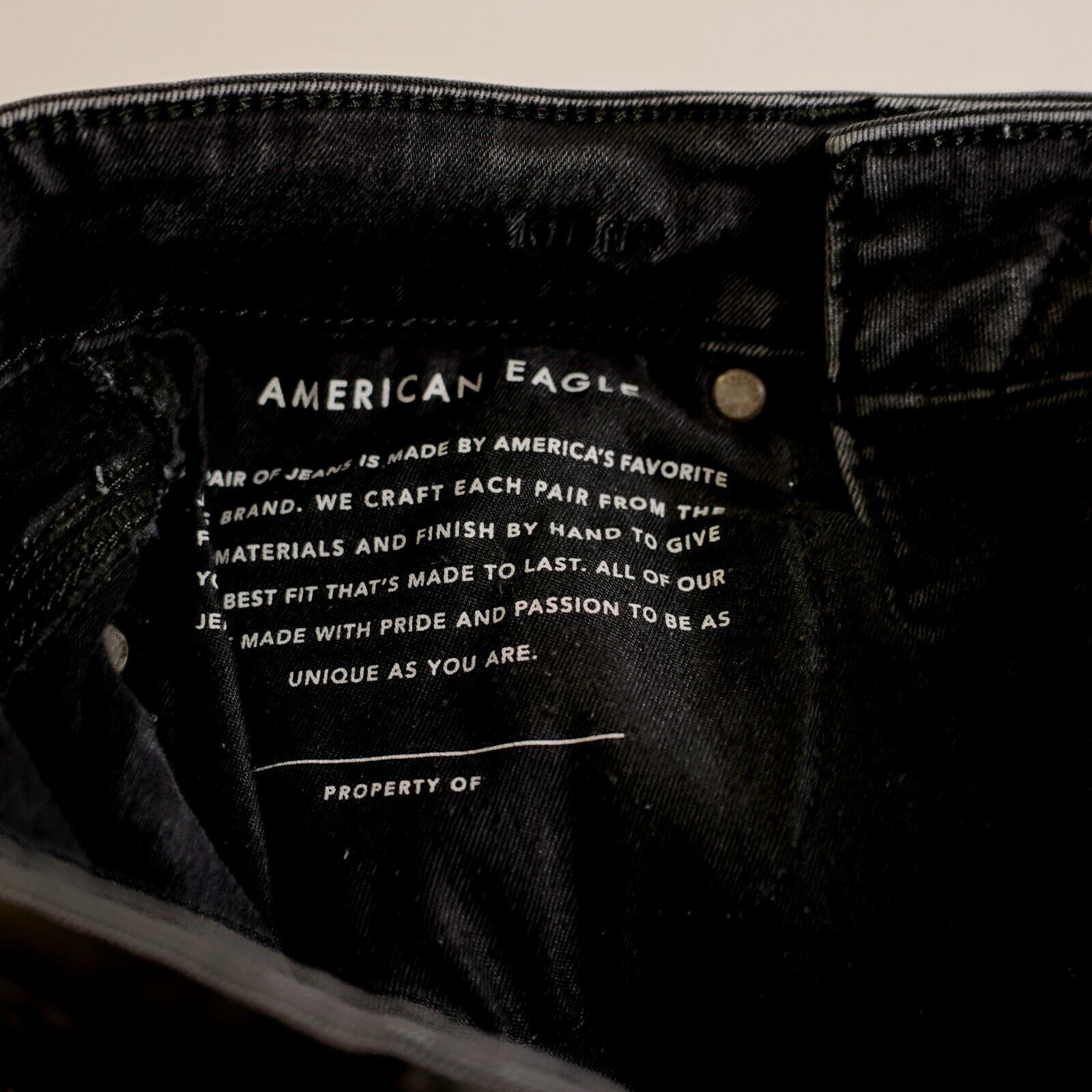 American Eagle Outfitters American Eagle Next Level Flex Black Denim Low Rise Jeans 26 Size US 26 / EU 42 - 8 Thumbnail