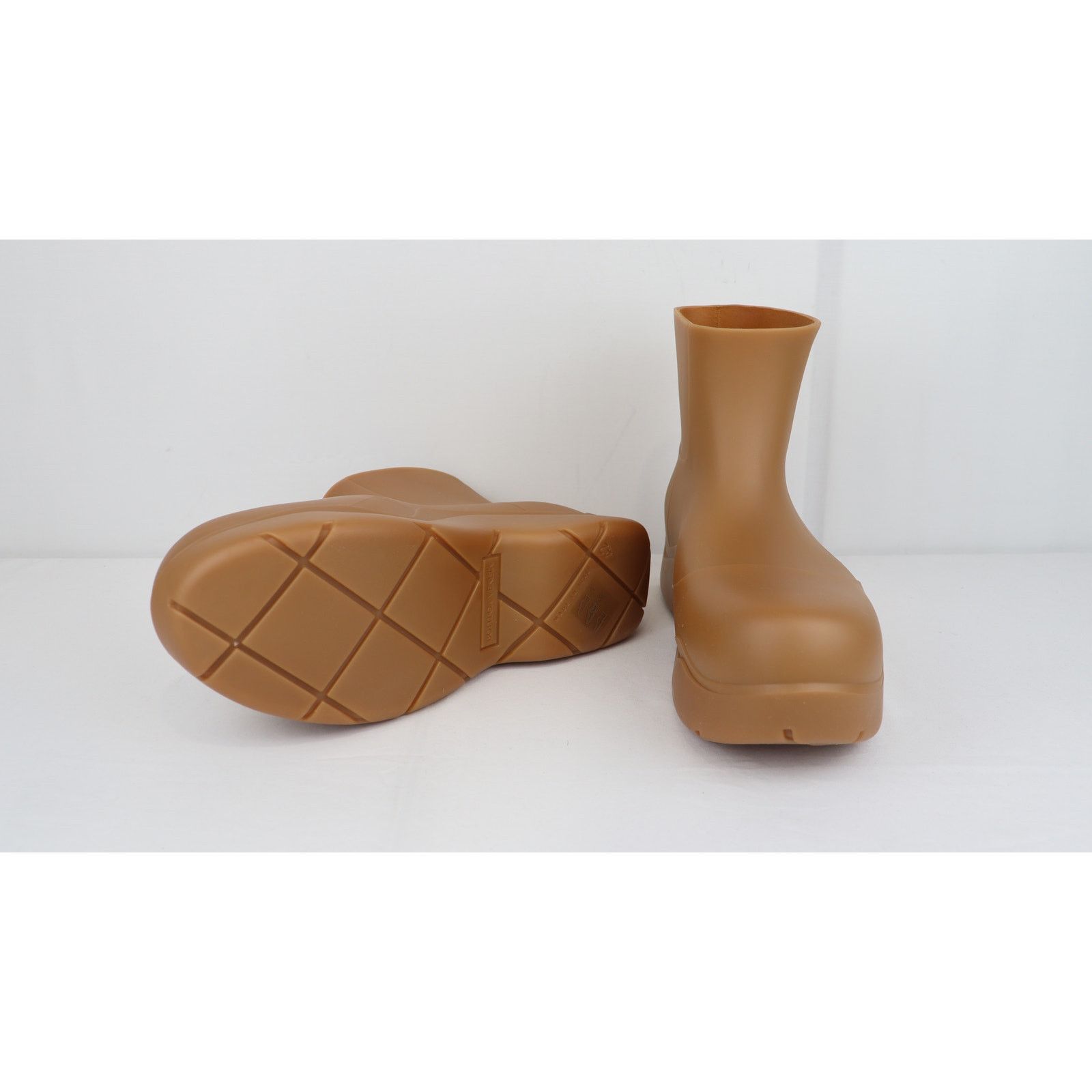 Bottega Veneta o1rshd1 Matt Rubber Band Boots in Brown Size US 10 / EU 43 - 8 Thumbnail
