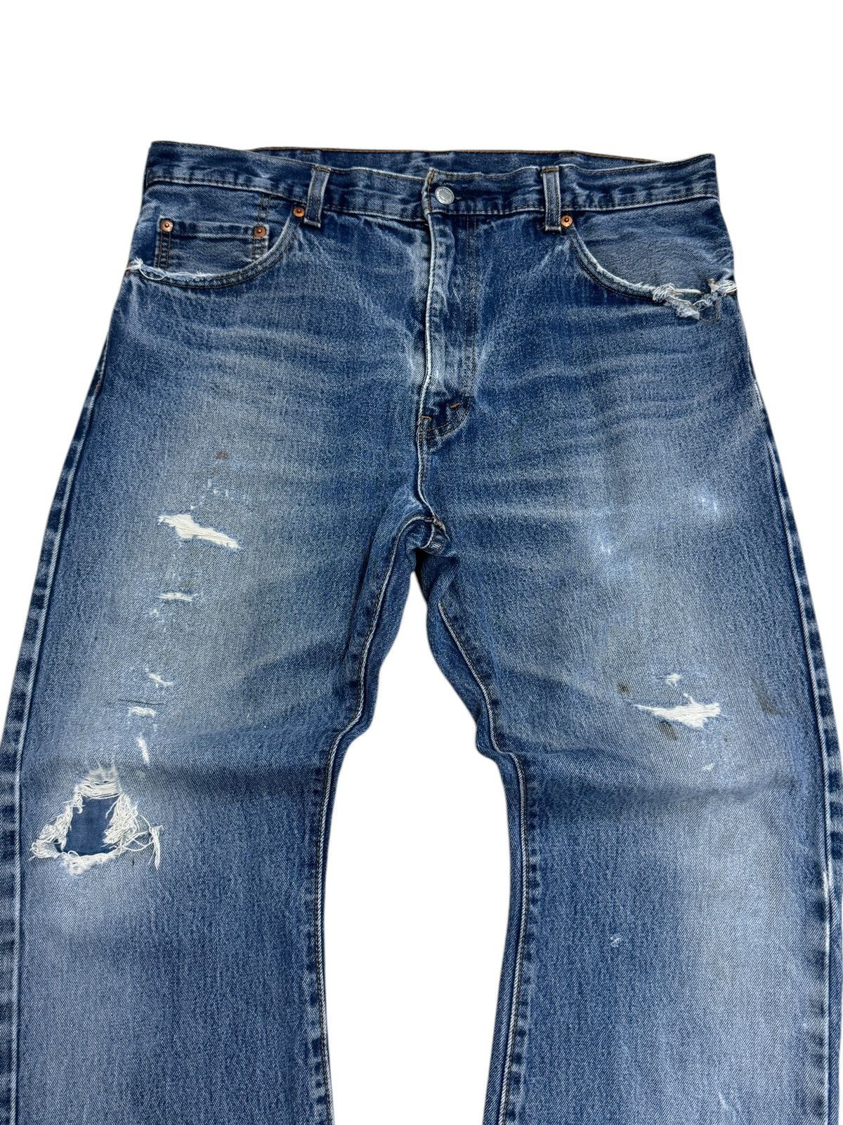 Levi's × Levi's Vintage Clothing Levi's 517 Blue Distressed Denim Jeans Size US 36 / EU 52 - 3 Thumbnail