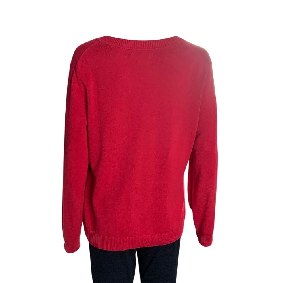 Van Heusen Van Heusen Women's Size Large V-Neck Sweater Pullover Argyle Size L / US 10 / IT 46 - 7 Thumbnail