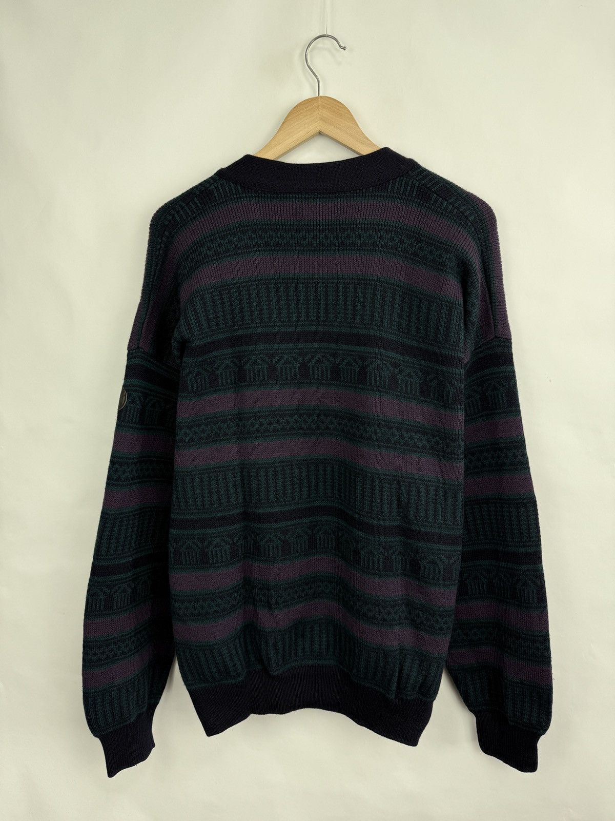 Trussardi 🇮🇹 Vintage 90s Trussardi Cardigan Knitted Sweater Luxury Rare Size US XL / EU 56 / 4 - 10 Thumbnail
