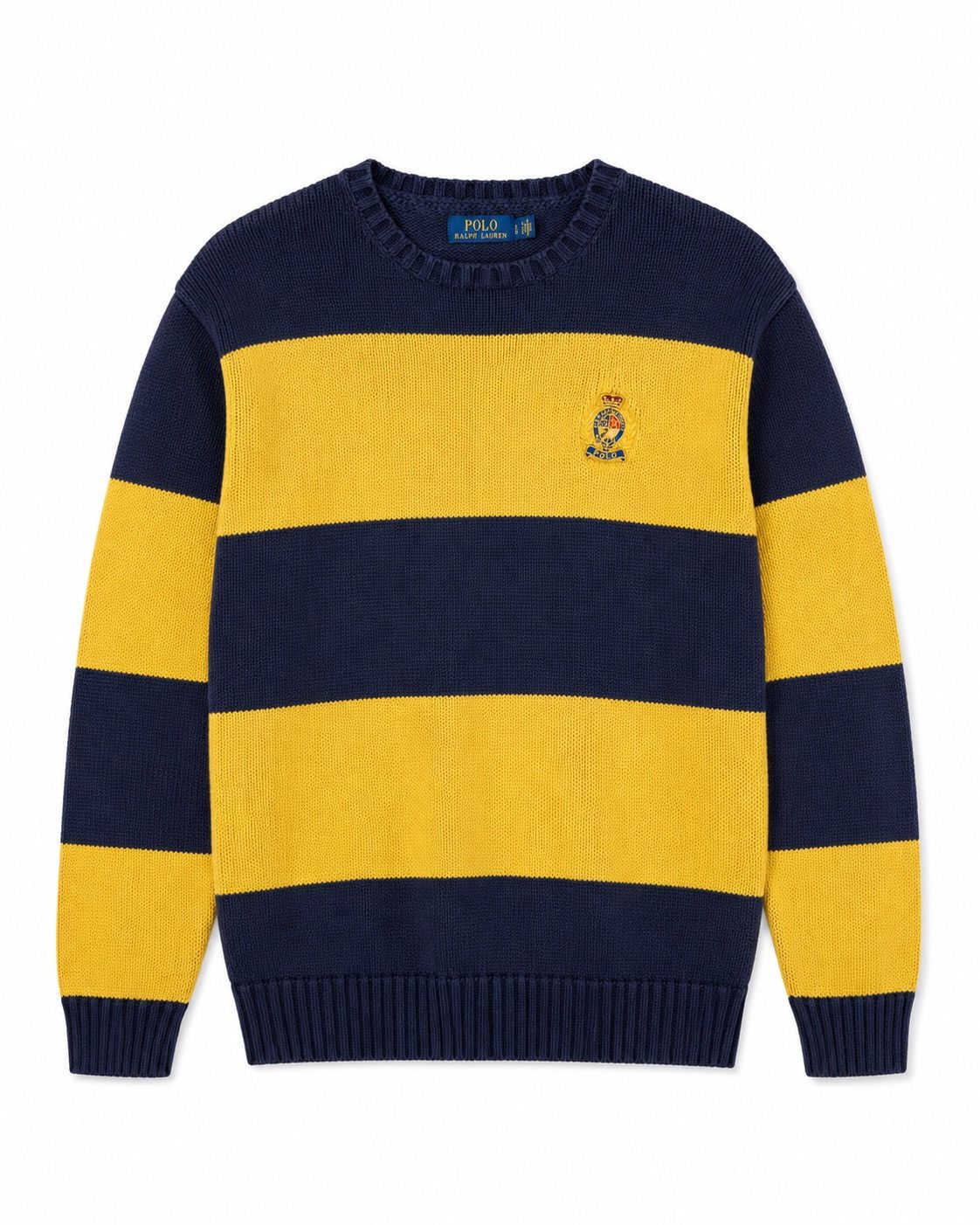 Polo Ralph Lauren Polo Ralph Lauren Vintage Crest Rugby Knit Sweater Size US L / EU 52-54 / 3 - 1 Thumbnail