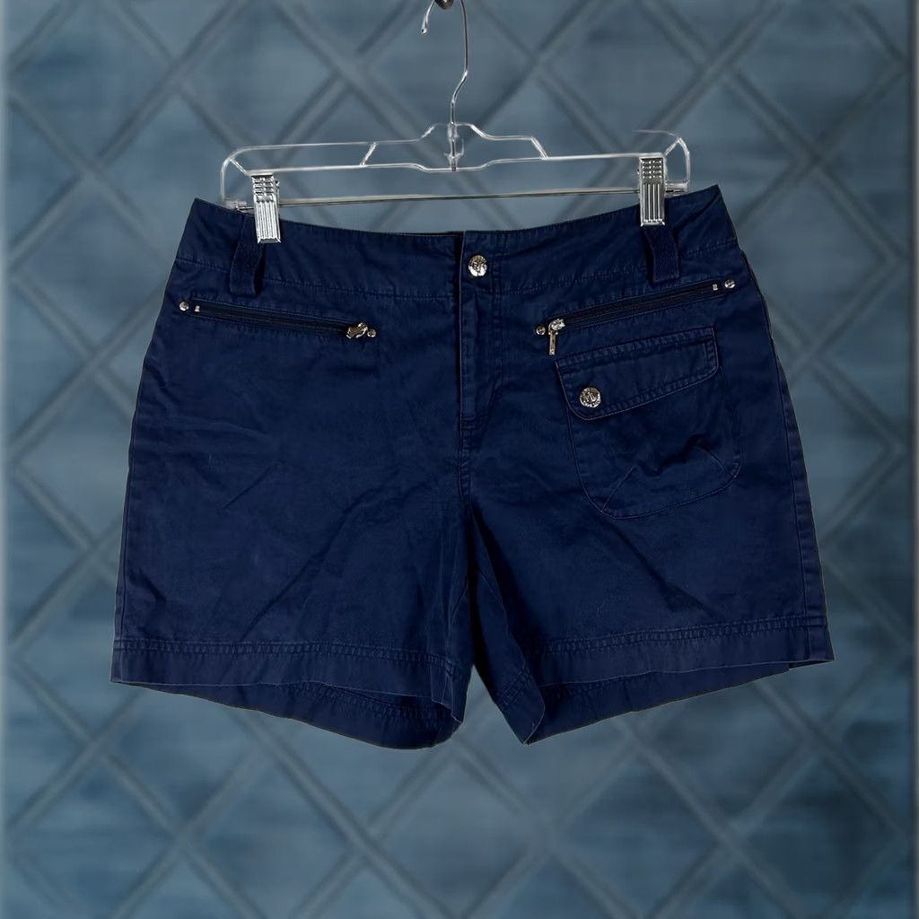 Ralph Lauren Ralph Lauren Active Bermuda Shorts Womens 4 Blue Casual Mid Rise Wide Back Pockets Twill- Cotton- Golf Walking Mens? Size 27" / US 4 / IT 40 - 1 Thumbnail