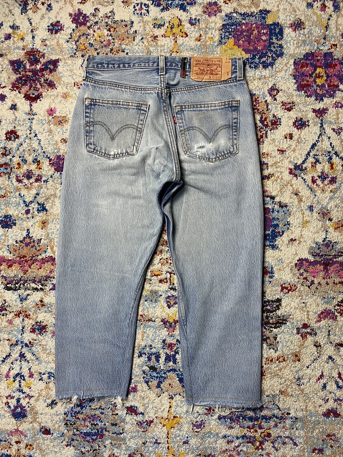 Atelier & Repairs × Levi's Atelier & Repairs Levi's 501 Rework Distressed Crop Shorts Size US 30 / EU 46 - 2 Thumbnail