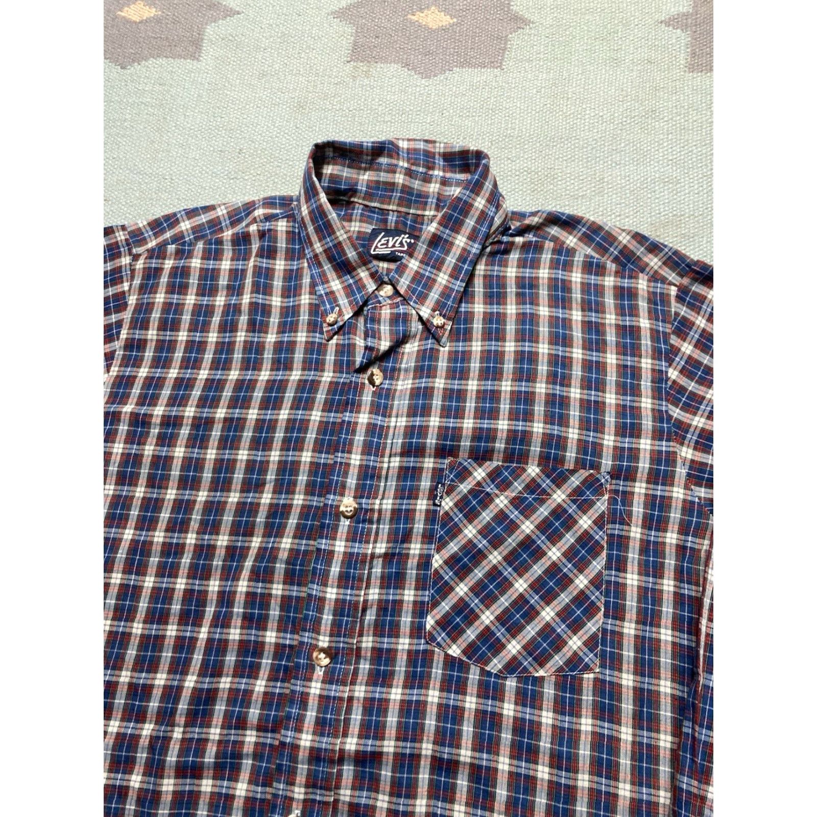 Levi's VINTAGE Levi’s Button Shirt Plaid Check Long Sleeve Lightweight Large Mens Shirt Size US L / EU 52-54 / 3 - 2 Thumbnail