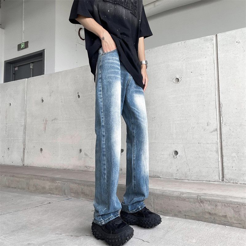 Japanese Brand × Jean Retro loose casual tie dye ripped jeans Size US 32 / EU 48 - 1 Thumbnail