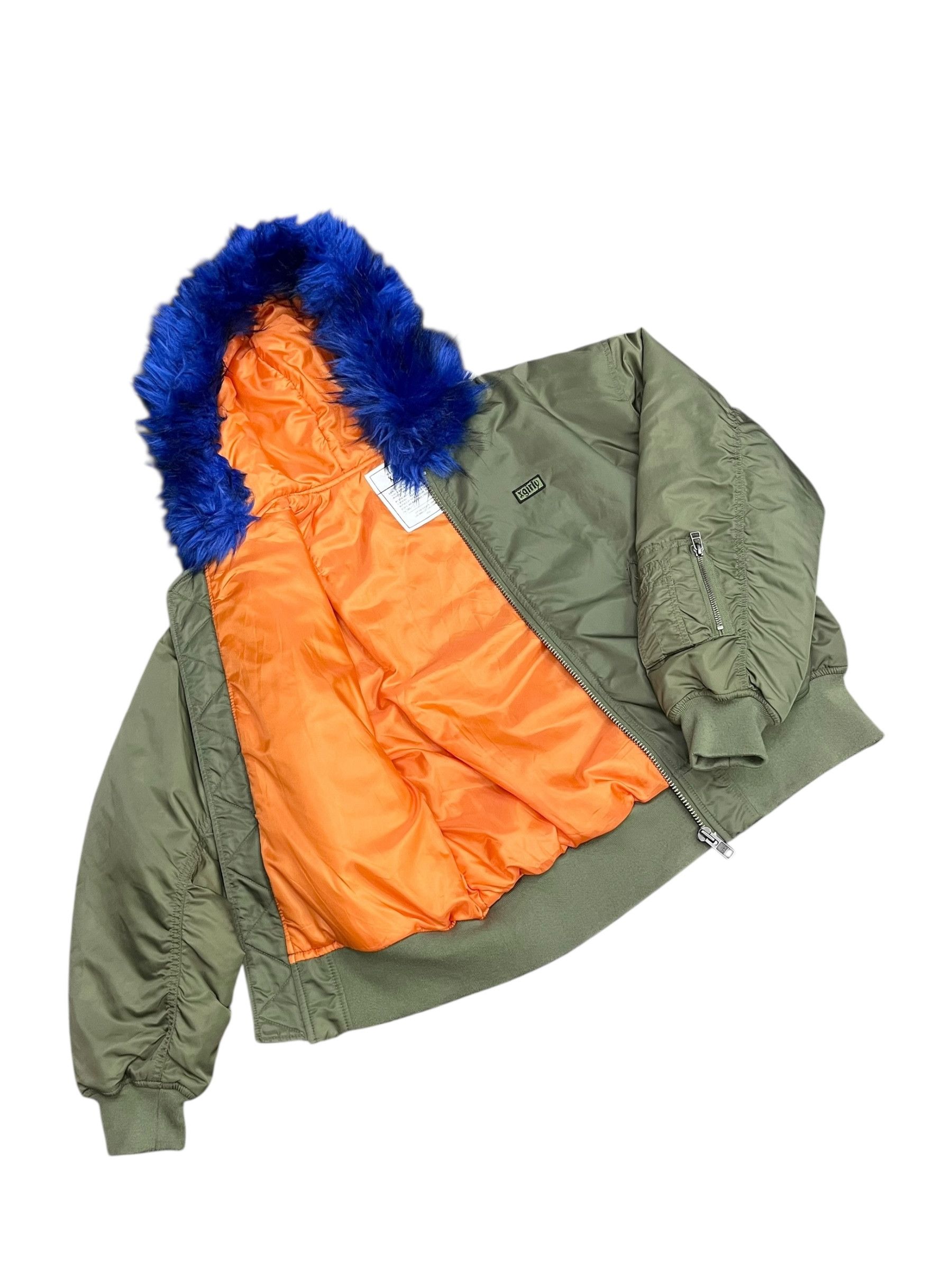 X-Girl 🔥GORGEOUS X-GIRL Ice Blue Fur MA-1 Bomber Jacket Vintage Size M / US 6-8 / IT 42-44 - 8 Thumbnail