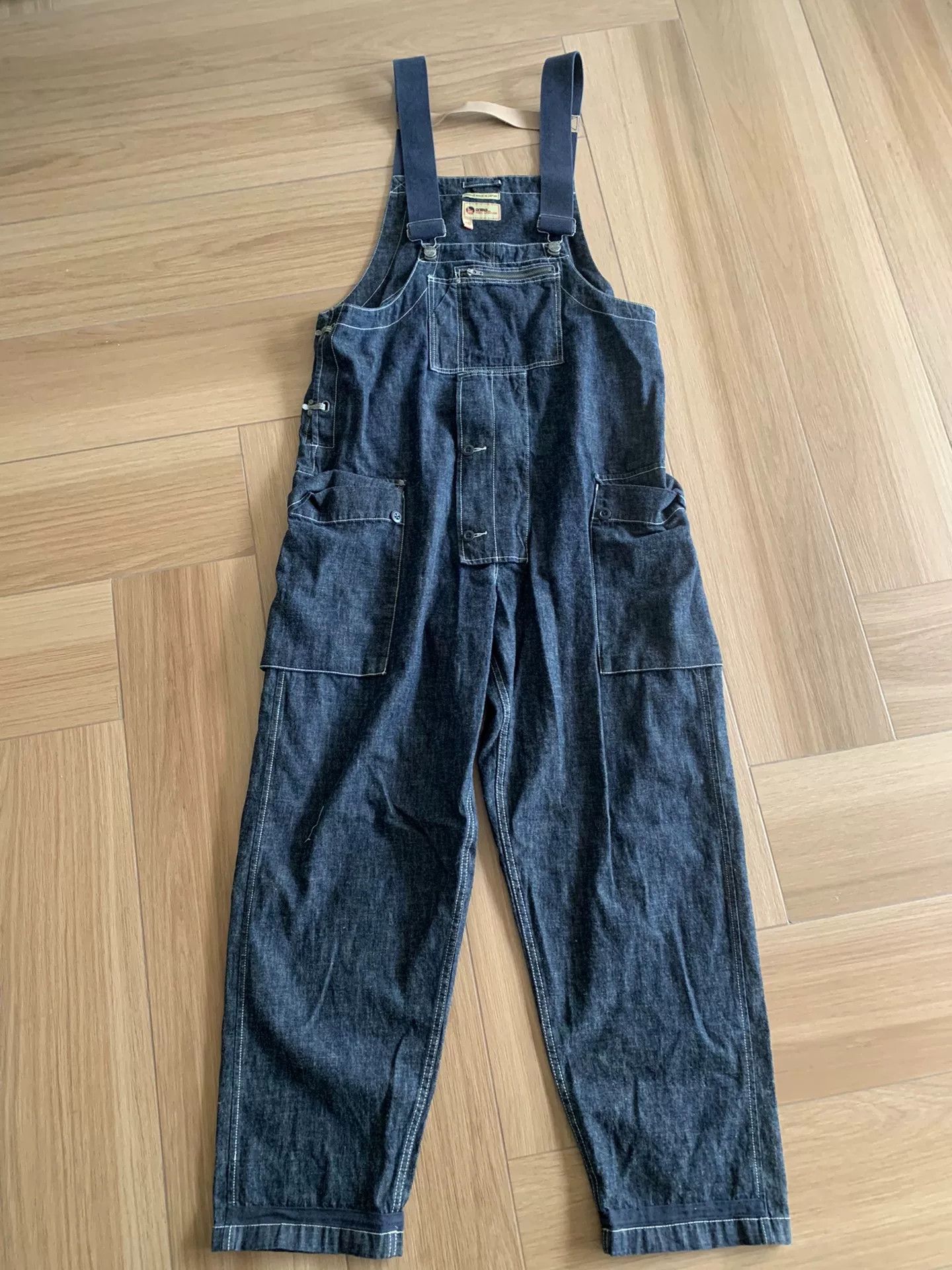 Nigel Cabourn Lybro Naval Dungaree - 46 - Japanese Denim Mix 10 oz