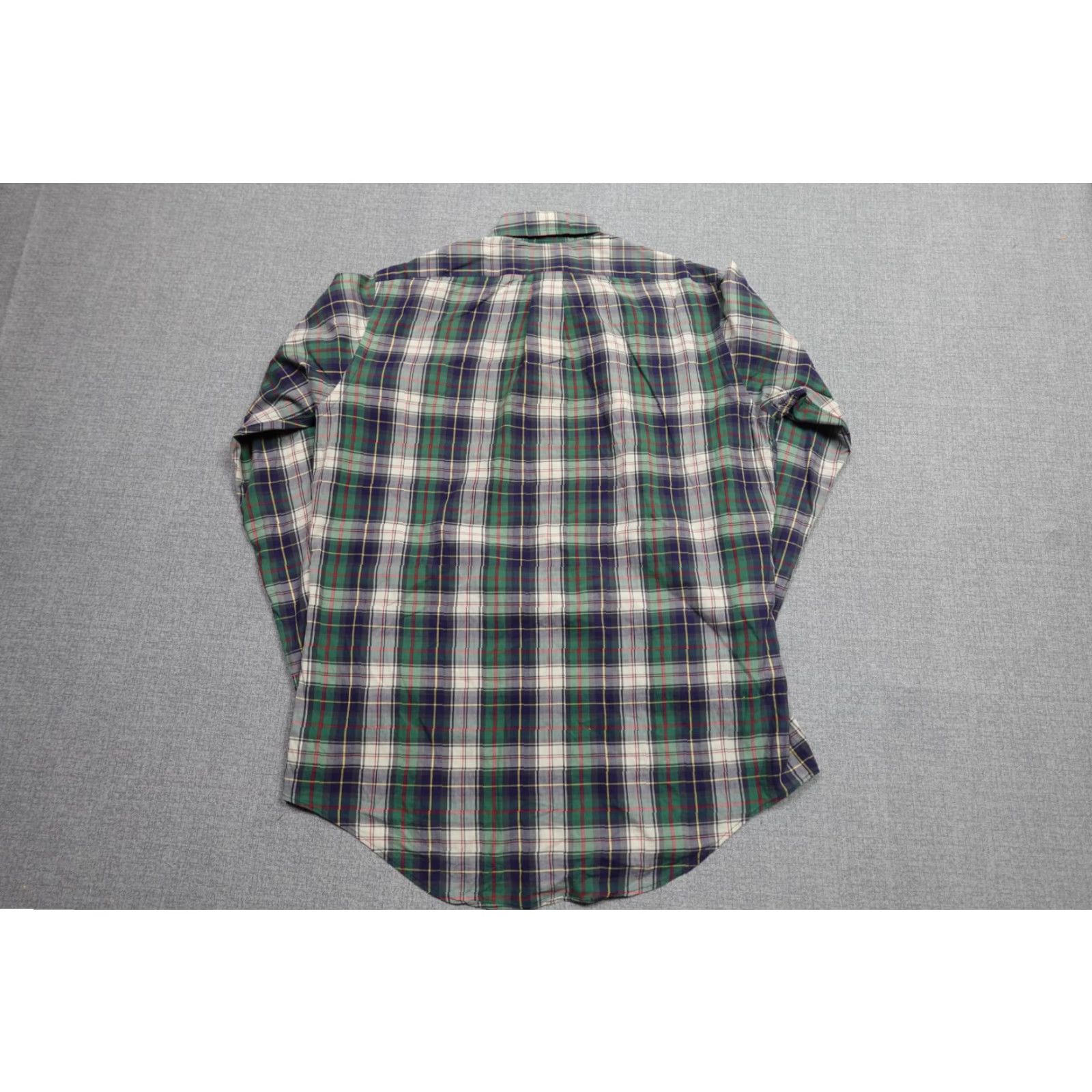 Polo Ralph Lauren Polo Ralph Lauren Shirt Men Medium Button-Front Lightweight Plaid Green Regular Size Size 40R - 4 Thumbnail
