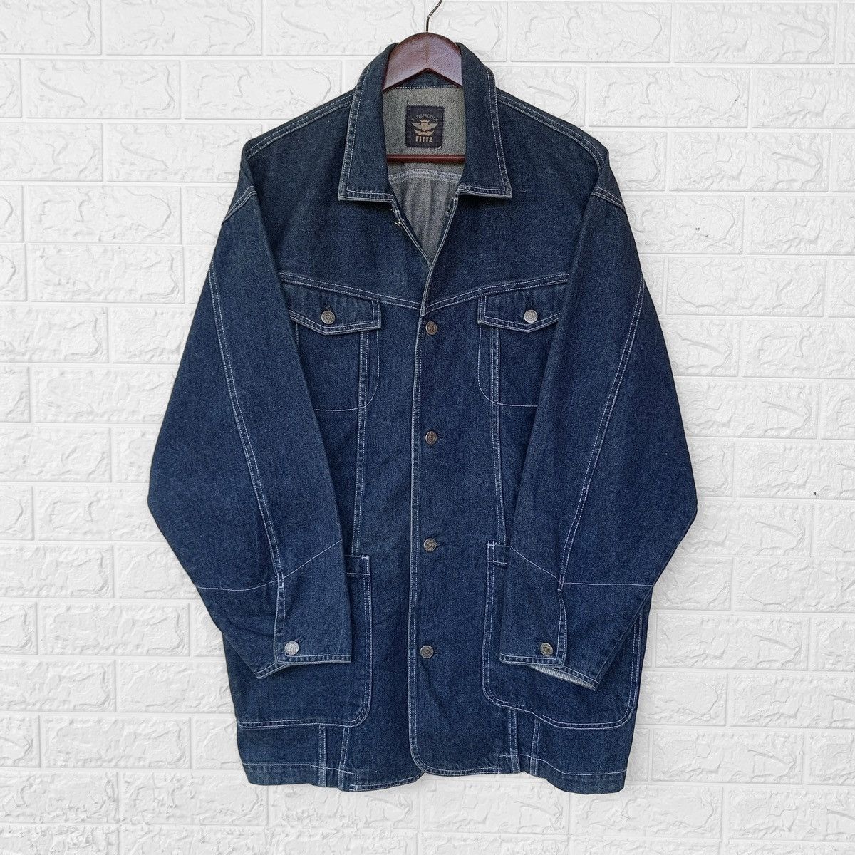 Japanese Brand FITTZ SATISFACTION JAPAN DENIM CHORE JACKET Size US XL / EU 56 / 4 - 2 Thumbnail