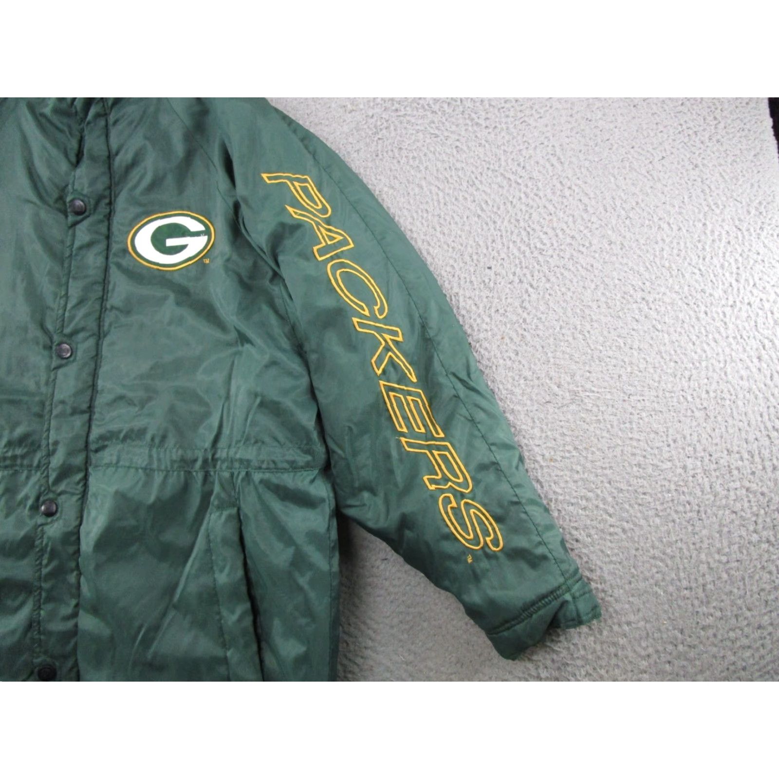 NFL Mirage Green Bay Packers Jacket Puffer NFL Zip Up Long Vintage 90s Mens Size L Green Logo Football NFC Casual Regular Zip Up Jacket Size US L / EU 52-54 / 3 - 2 Thumbnail