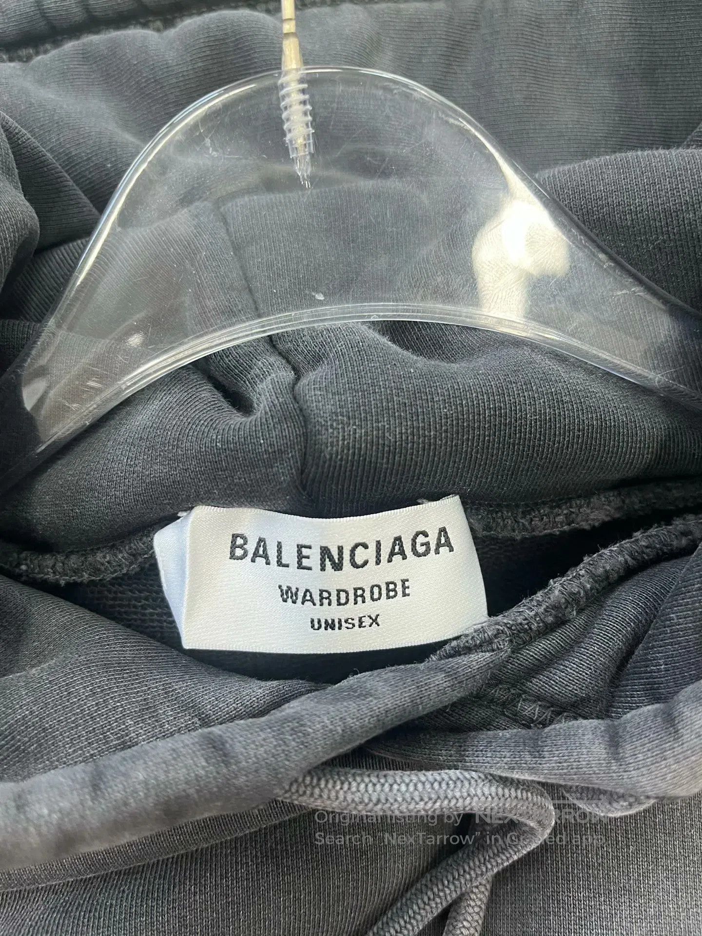Balenciaga Balenciaga Grey Washed Distressed Embroidered Logo Hooded Size US M / EU 48-50 / 2 - 3 Thumbnail