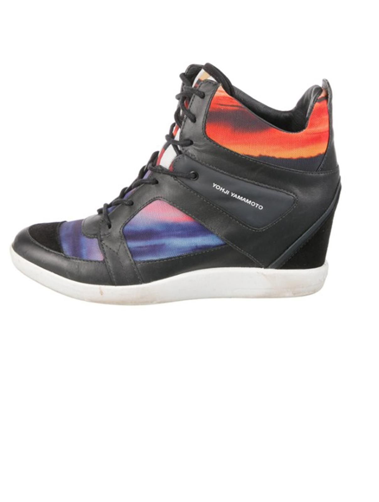 Y-3 Y-3 Leather Wedge Sneakers - SIZE 7.5 Size US 7.5 / IT 37.5 - 1 Thumbnail