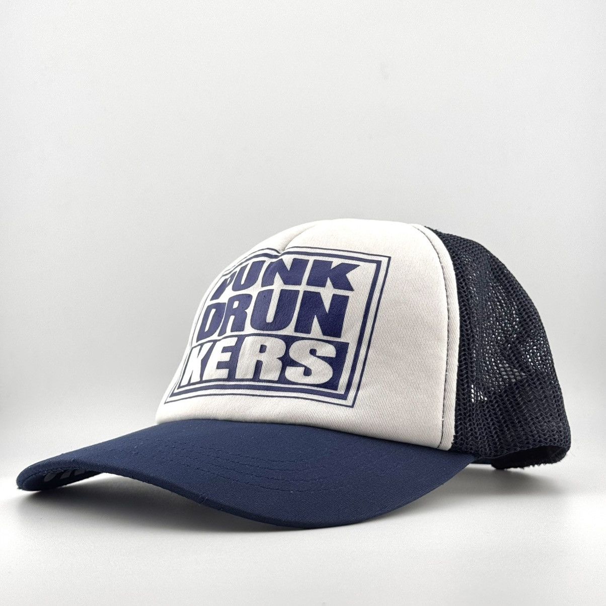 Vintage Punk Drunkers Trucker Hat Chaotic Streetwear Y2K Cap Size ONE SIZE - 2 Thumbnail
