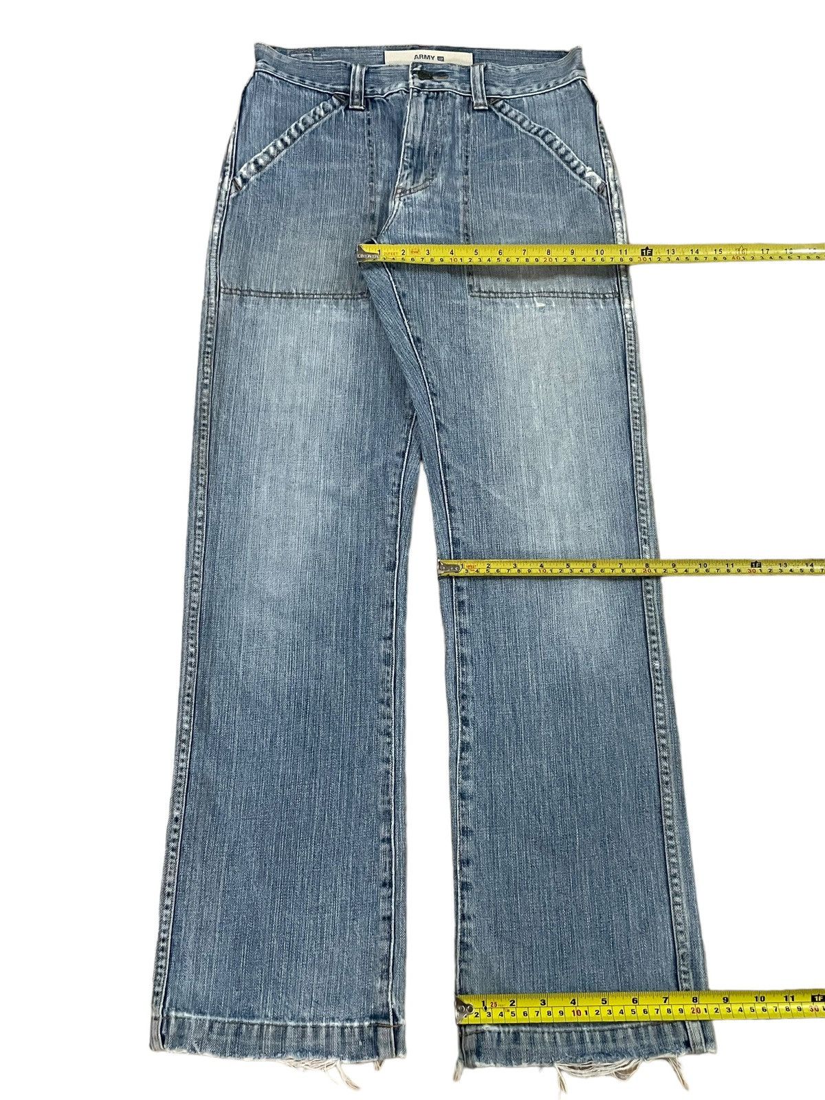 Gap Vintage Y2K Gap Army Blue Wash Crazy Pocket Straight Jeans Size US 29 - 15 Thumbnail