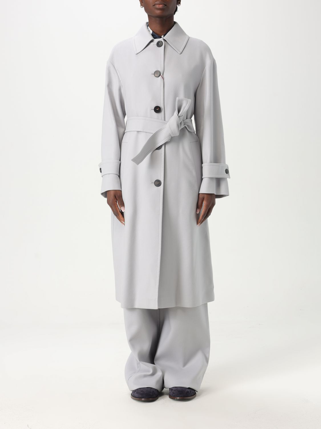 Max Mara Max Mara Trench Coat Woman Grey Size M / US 6-8 / IT 42-44 - 1 Preview