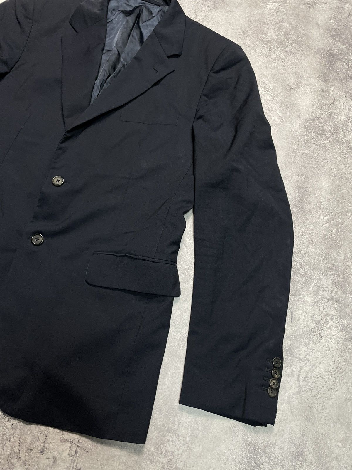 Prada Prada Milano Tailored Black VW Mohair Suit Size 50R - 4 Thumbnail