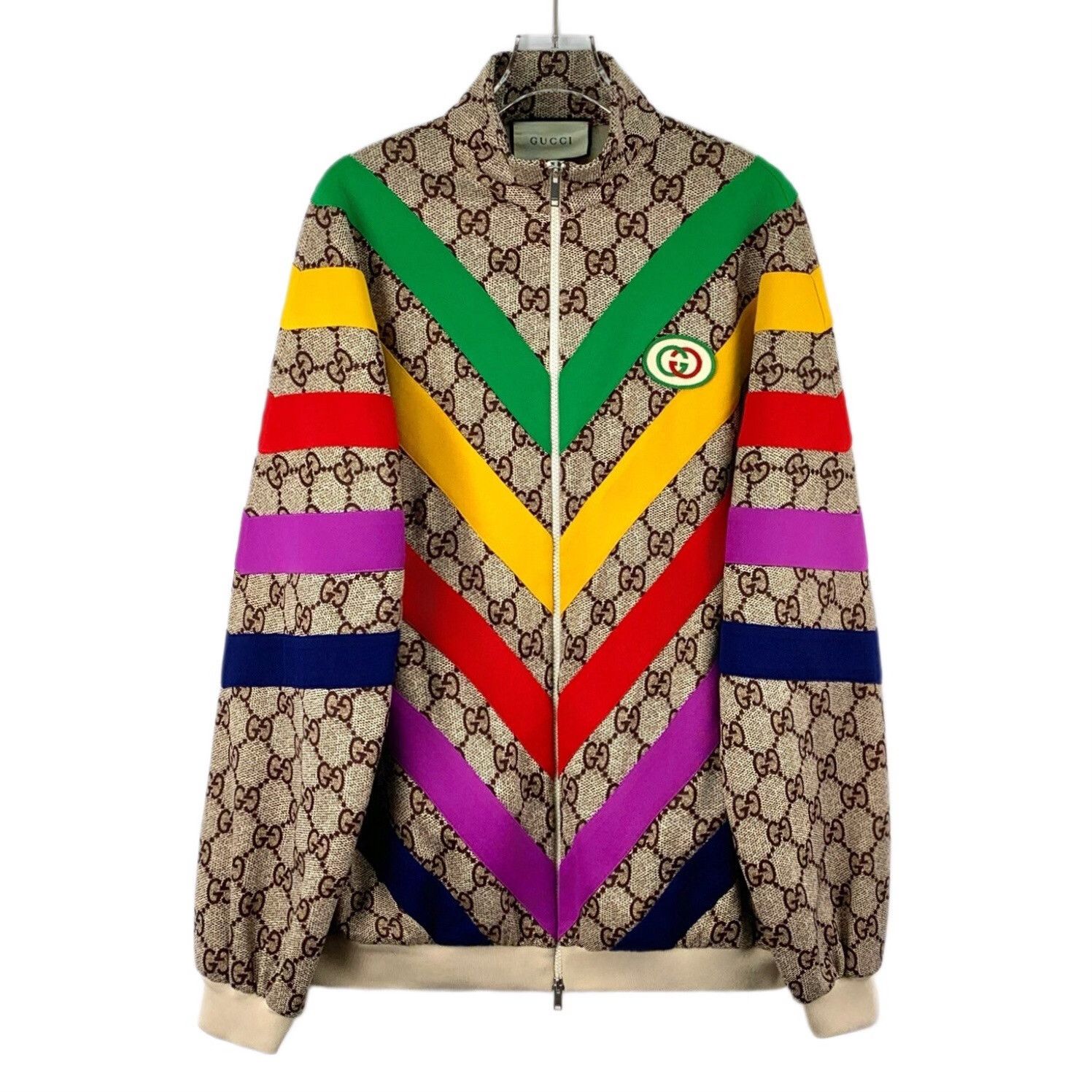 Gucci Gucci GG Monogram Multicolor Stripe Track Jacket L Size US L / EU 52-54 / 3 - 1 Thumbnail