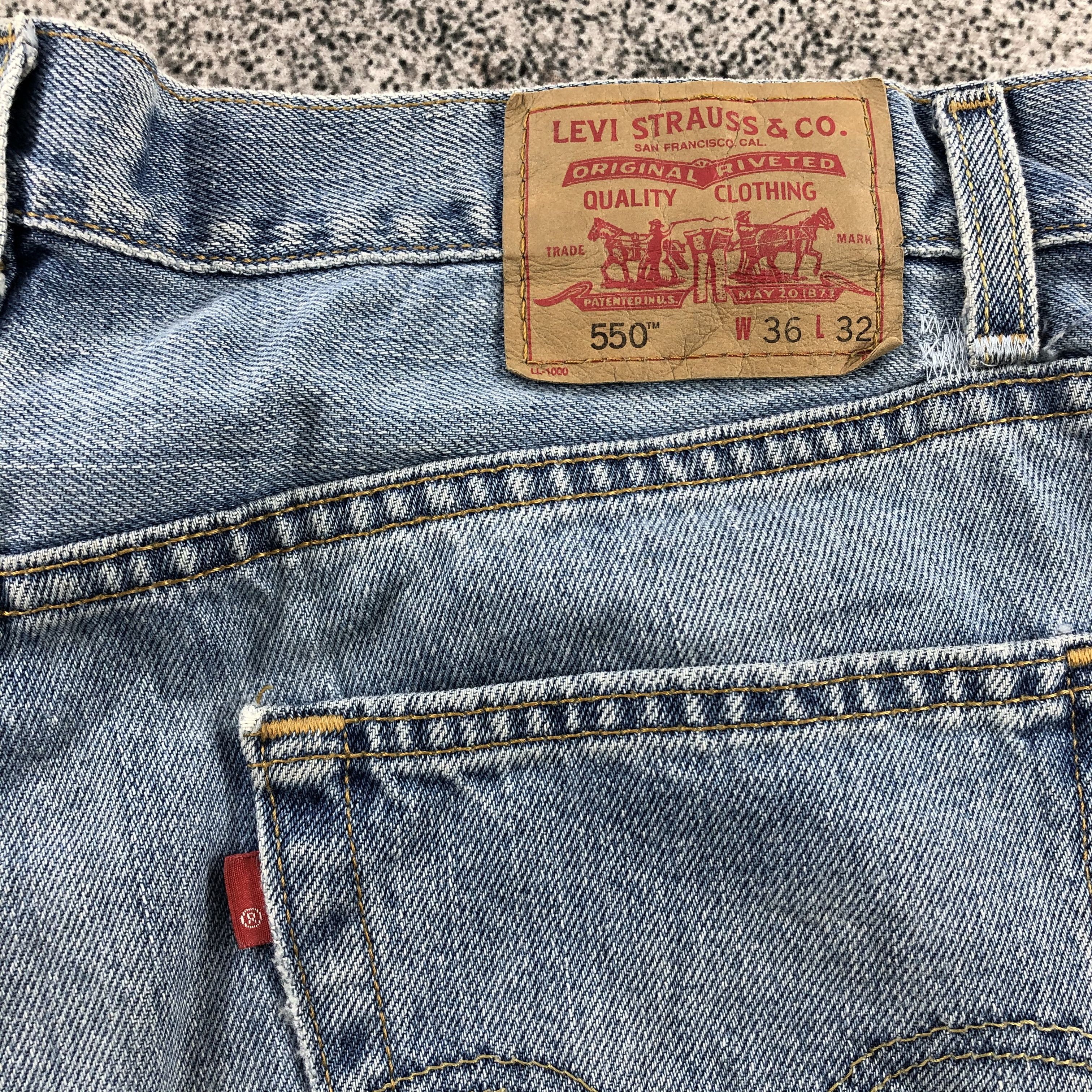 Levi's Vintage Levis 550 Jeans Relaxed Fit Denim KJ626 Size US 36 / EU 52 - 5 Thumbnail