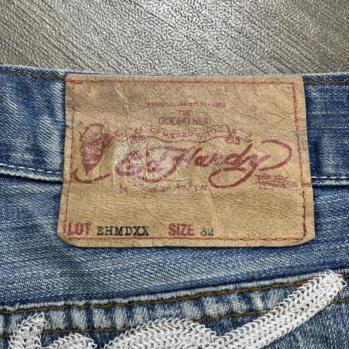 Ed Hardy Vintage Ed Hardy Distressed Embroidery Y2K Baggy Jeans Size US 32 / EU 48 - 5 Thumbnail