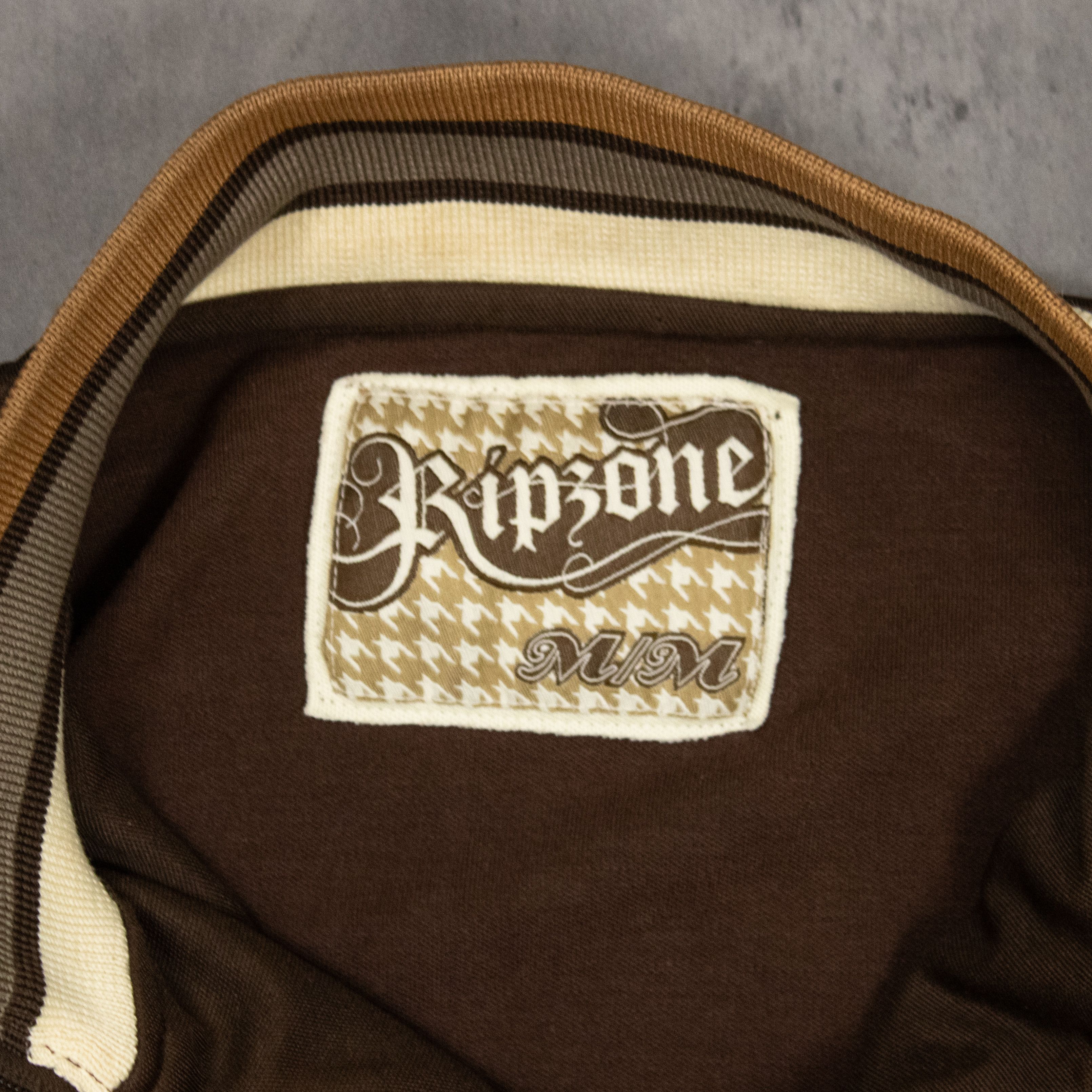 Japanese Brand Vintage VTG Y2K 2000's 00's Ripzone Brown Track Jacket Size US M / EU 48-50 / 2 - 8 Thumbnail