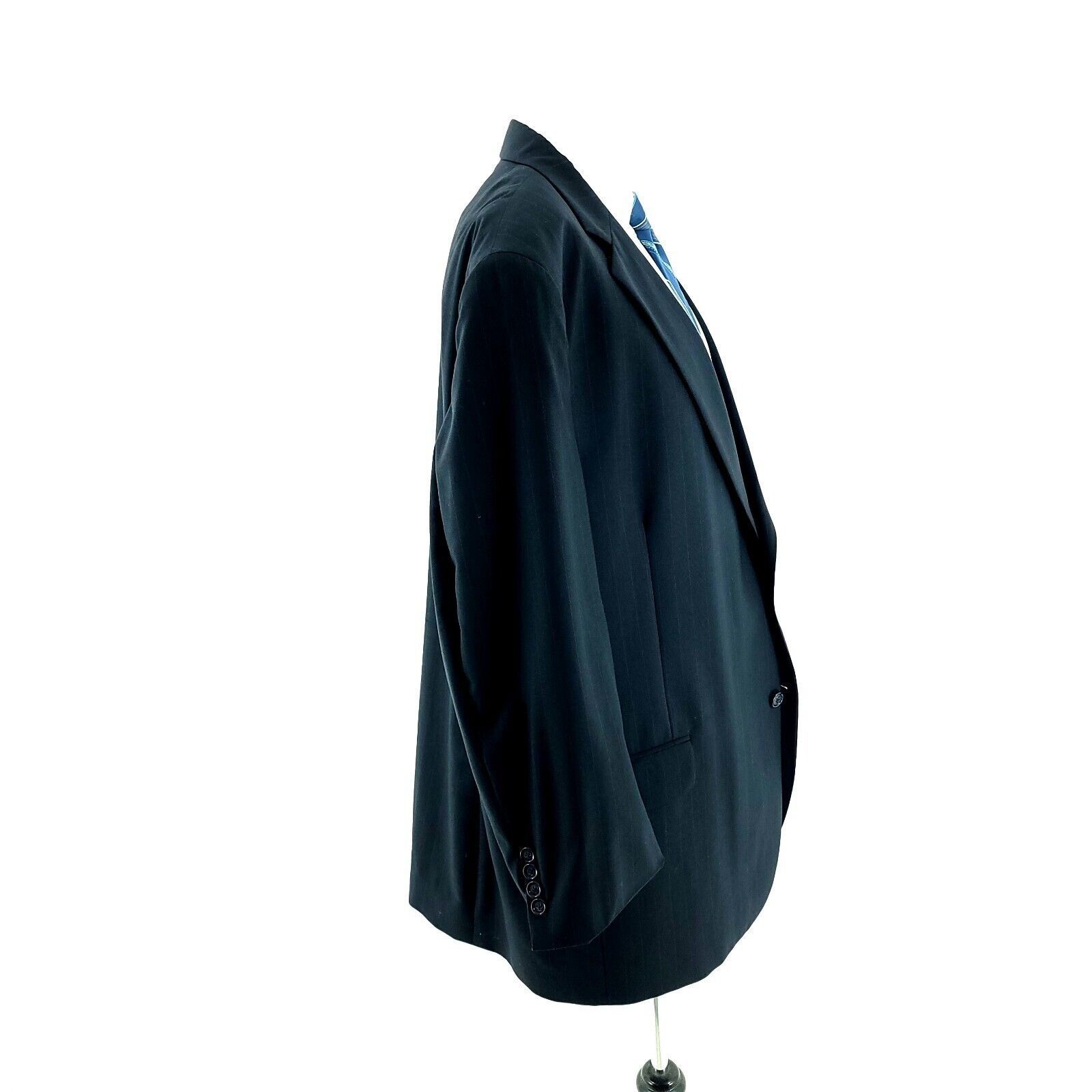 Jos. A. Bank Jos A Bank Wool 2 Button 2 Piece Suit 50L Blue Striped 46/26 Size 50L - 7 Thumbnail