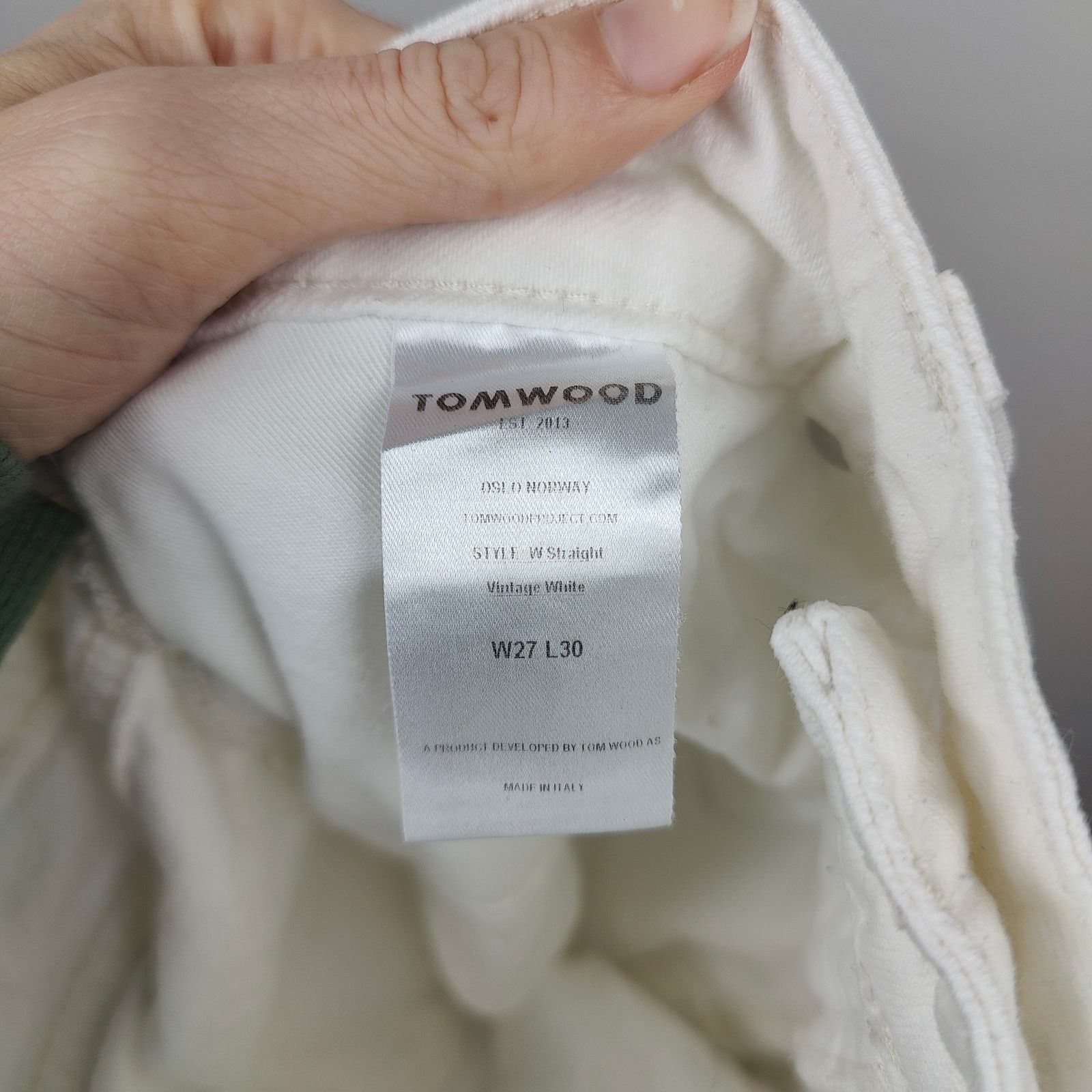 Tom Wood Tom Wood W Straight Jeans Womens 27x30 Vintage White Size 27" / US 4 / IT 40 - 8 Thumbnail