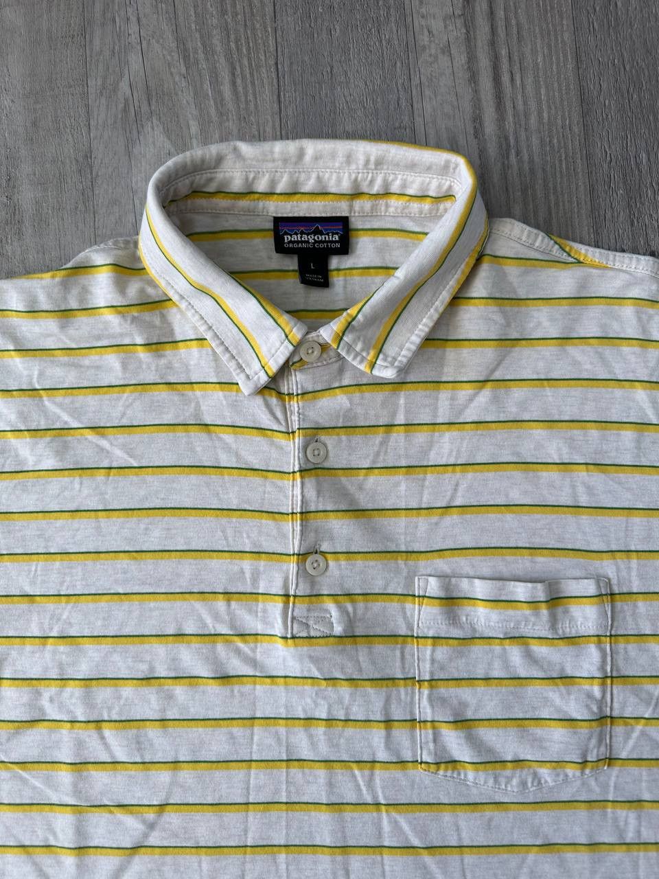Patagonia Patagonia Striped Polo Shirt - Yellow/White Size US L / EU 52-54 / 3 - 3 Thumbnail