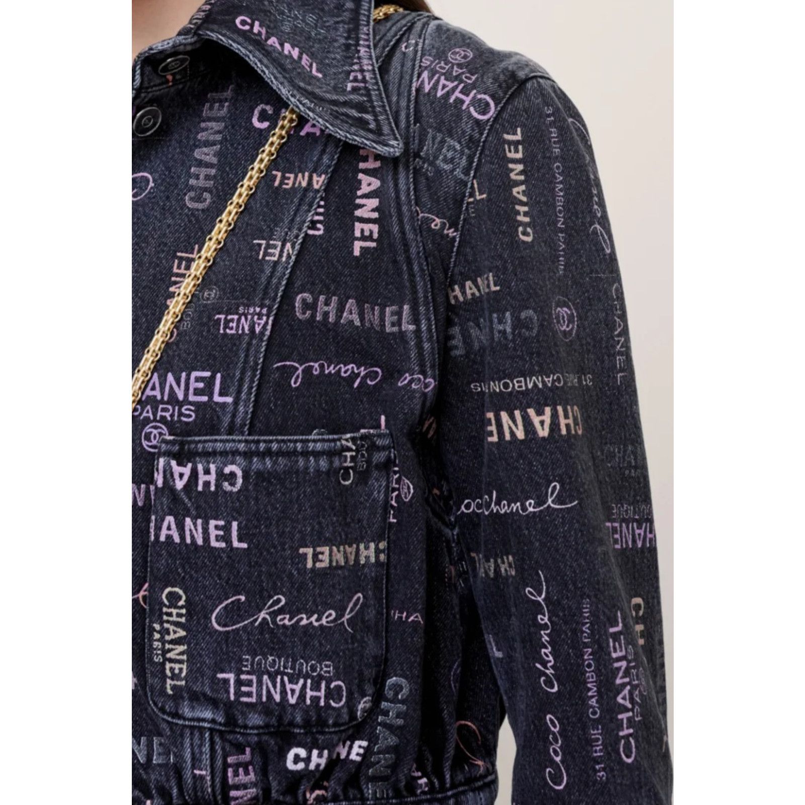 Chanel Chanel Graffiti Logo Denim Runway Long Sleeve Jacket 38 Size XS / US 0-2 / IT 36-38 - 5 Thumbnail